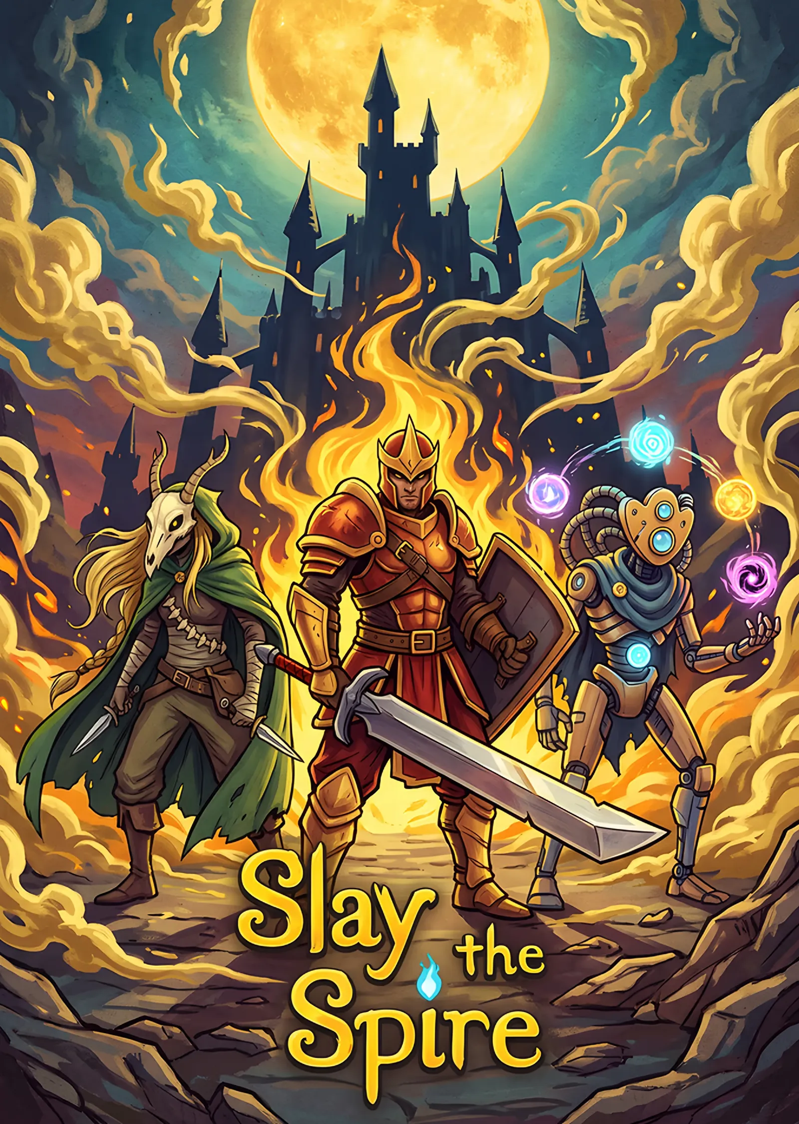 Slay the Spire: Ay Işığında Kule ve Kadro metal tablo
