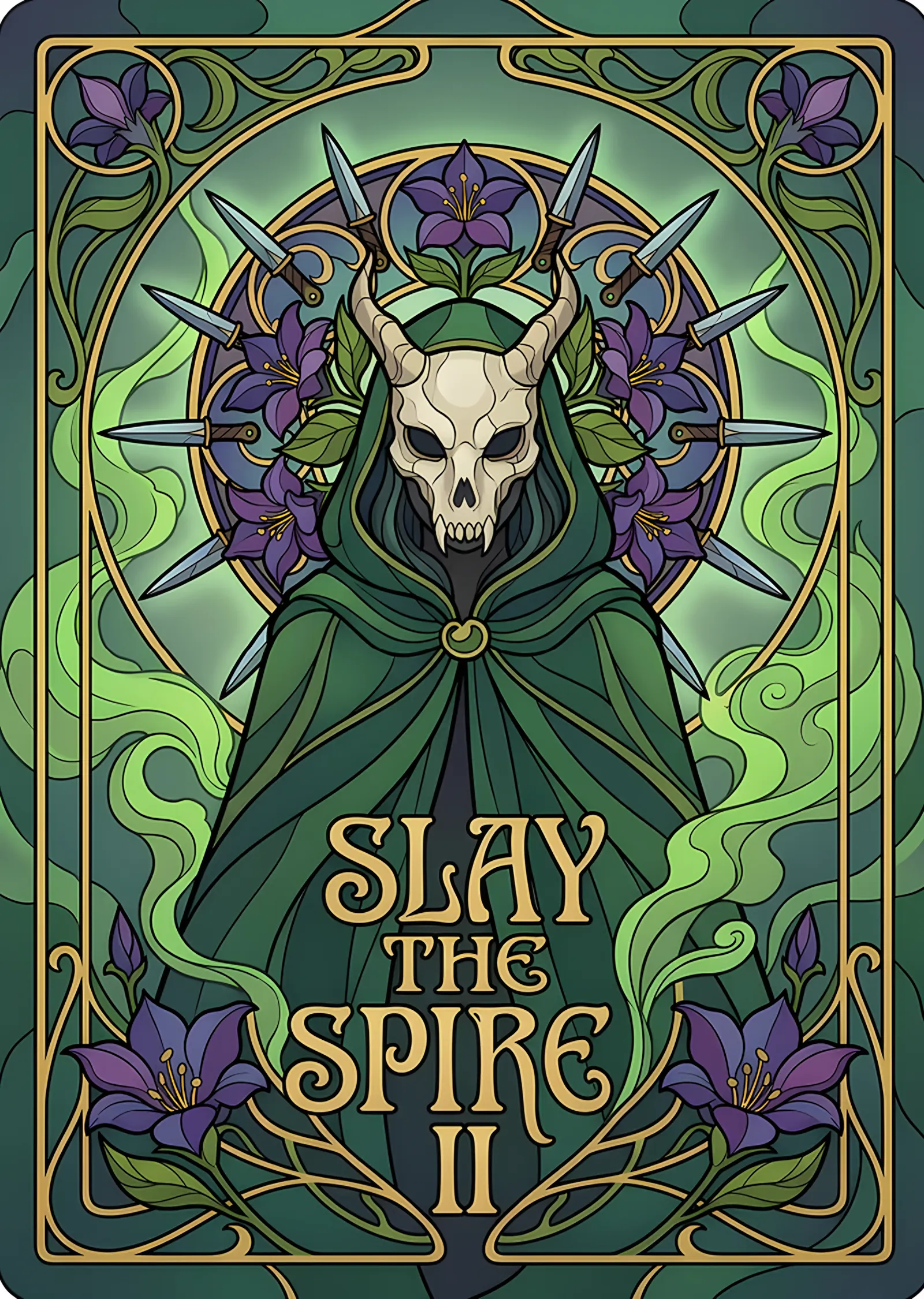 Slay the Spire II: Art Nouveau Kafatası metal tablo