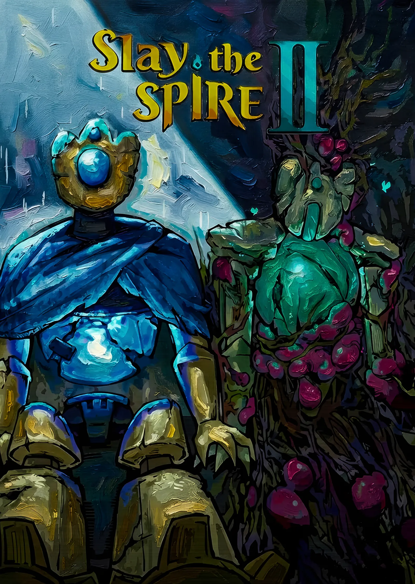 Slay the Spire II: Mavi Zırhlı Dev metal tablo