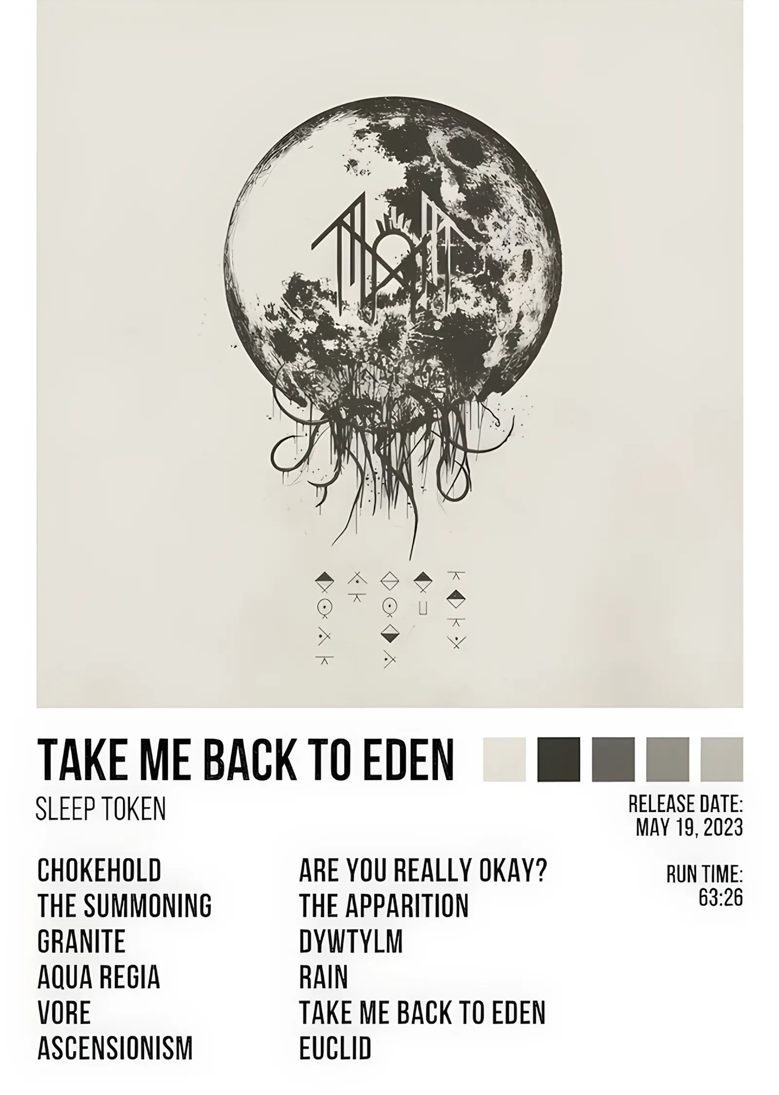 Sleep Token - Take Me Back to Eden metal tablo