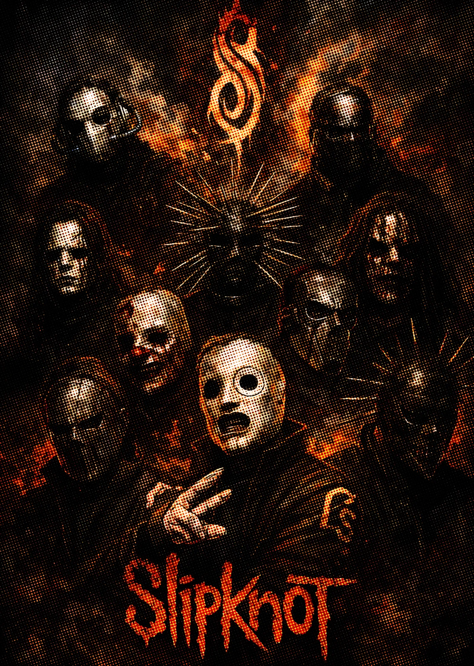 Slipknot: Alev Zeminde Dokuz Maske metal tablo