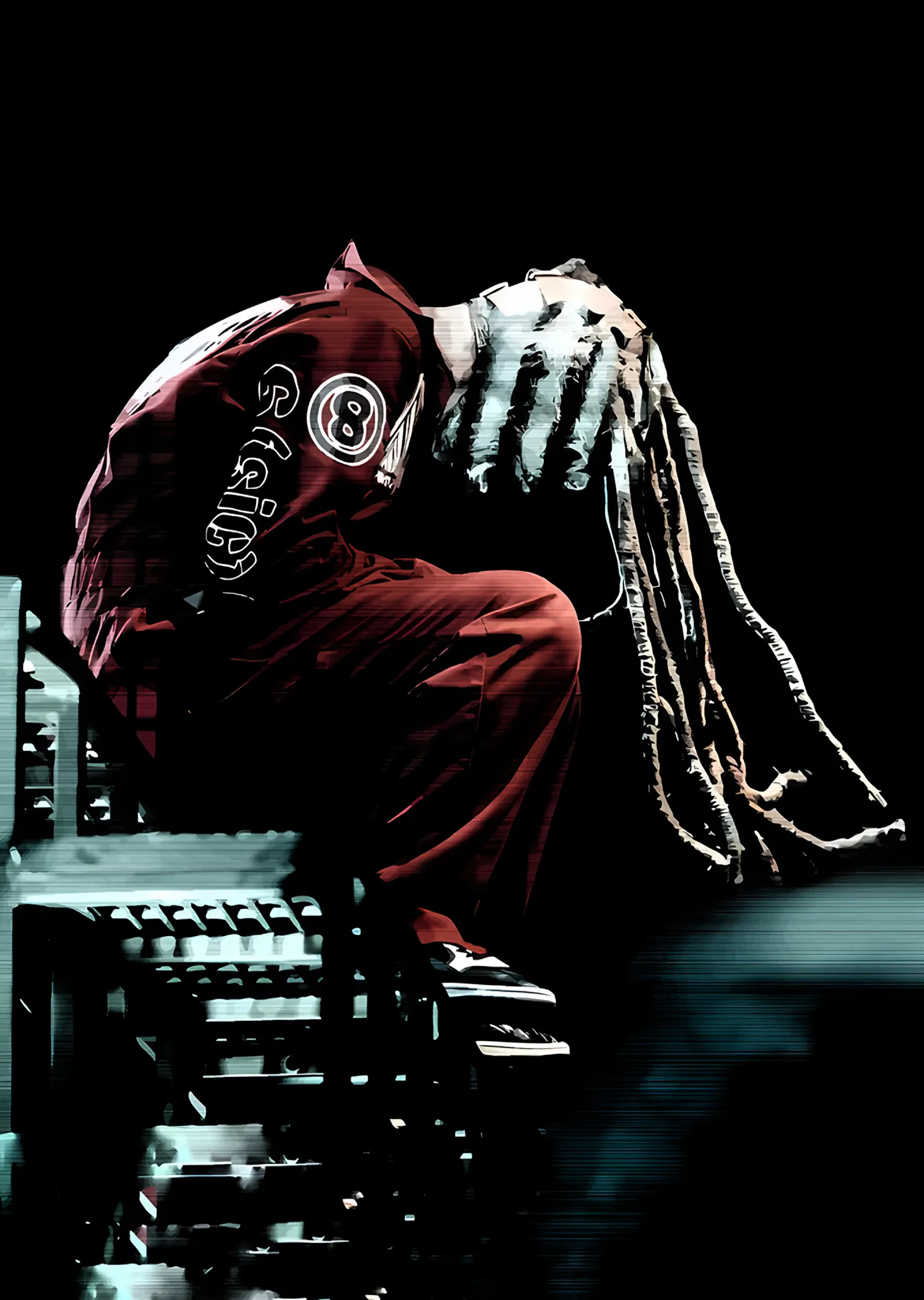 Slipknot: Dizüstü Çöken Maskeli Vokalist metal tablo