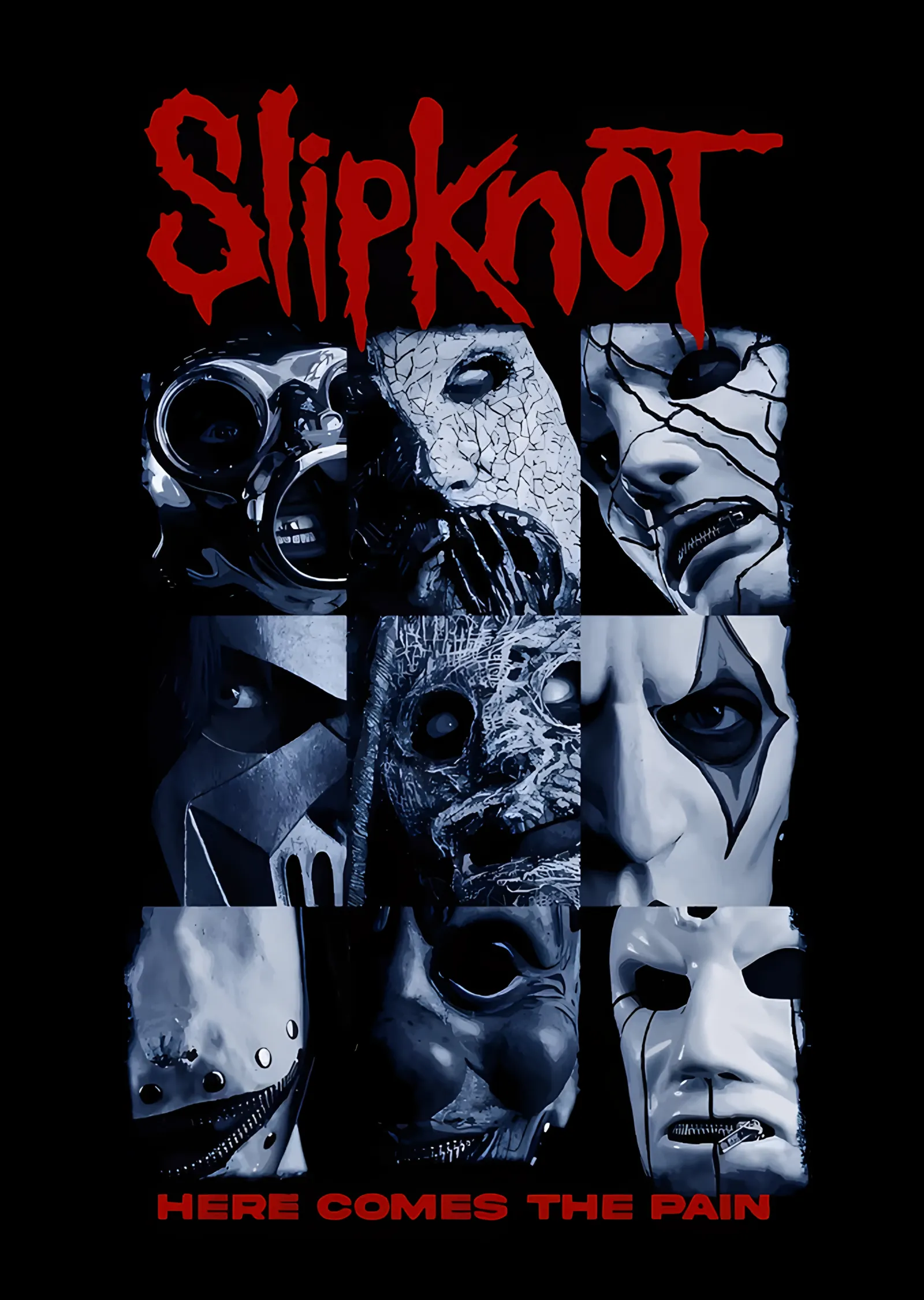 Slipknot: Dokuz Kareli Maske Izgarası metal tablo