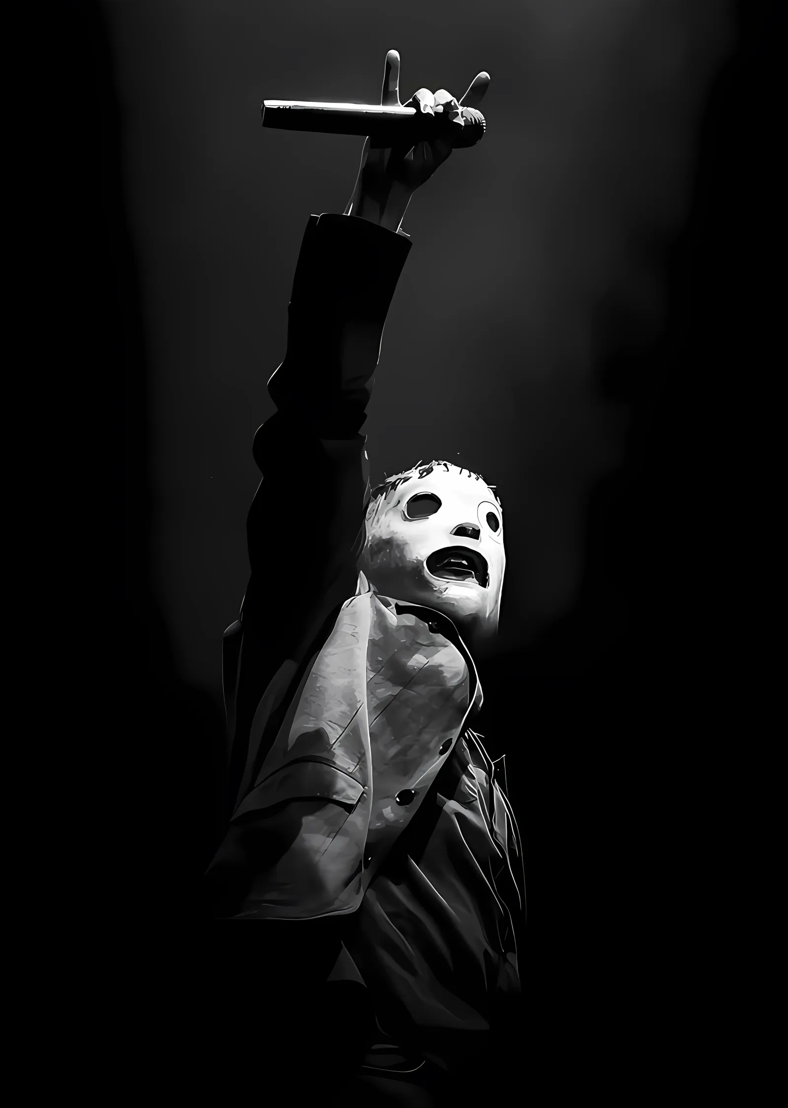 Slipknot: Işık Altında Maskeli Vokalist metal tablo