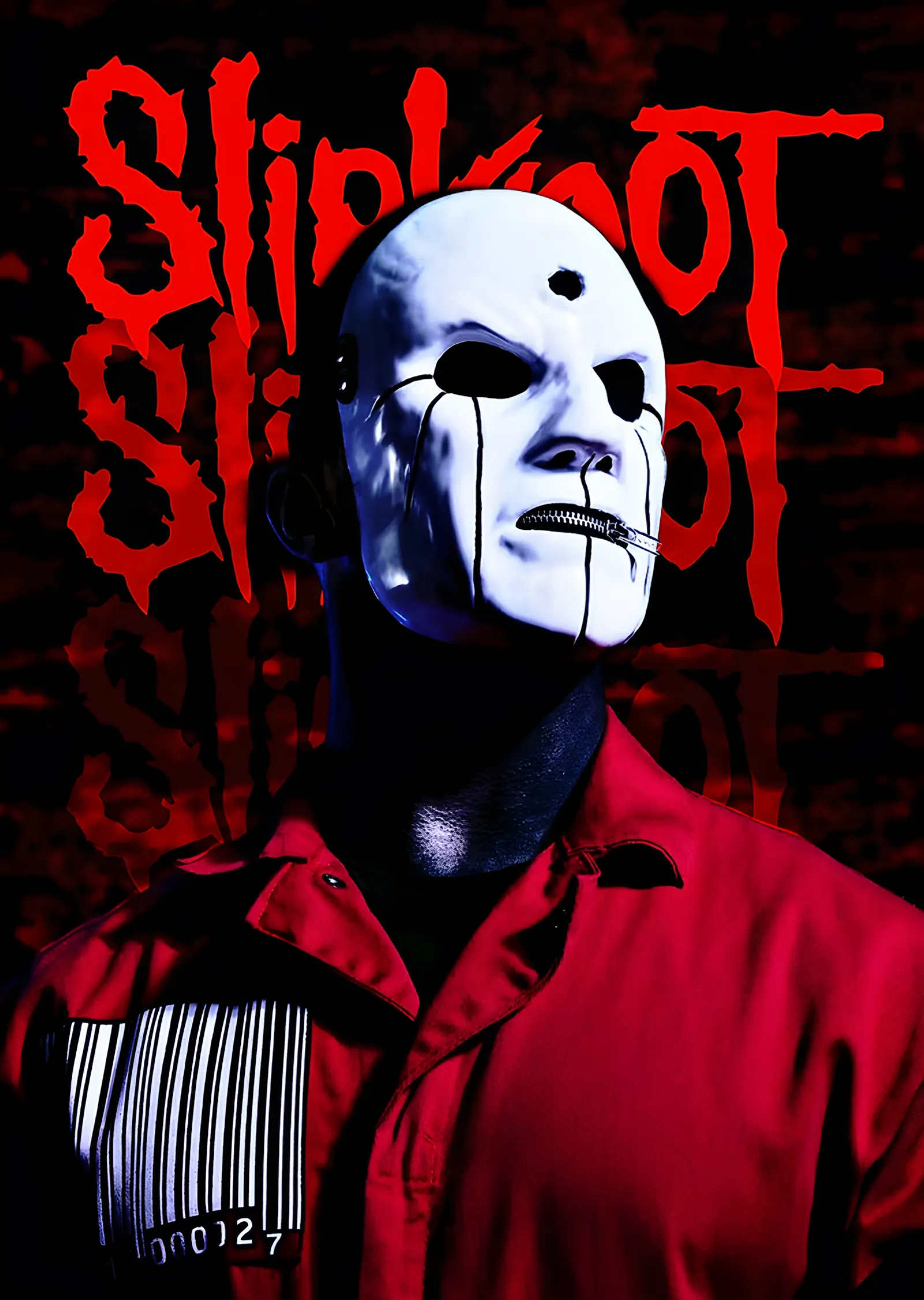 Slipknot: Kırmızı Gömlekli Maskeli Üye metal tablo