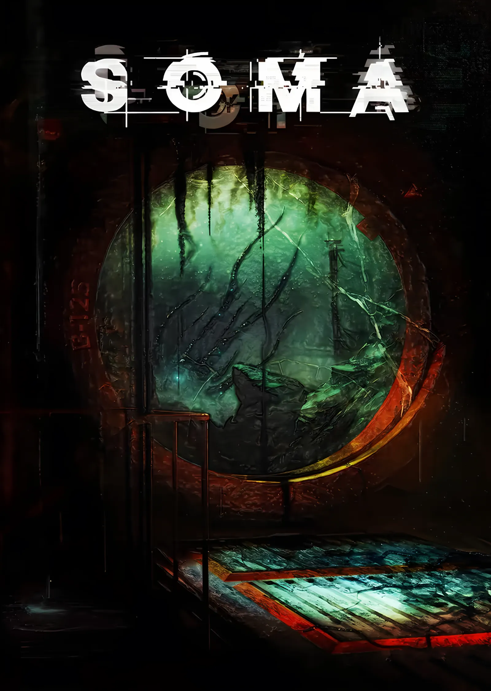 SOMA: Yeşil Işıklı Dairesel Kapı metal tablo
