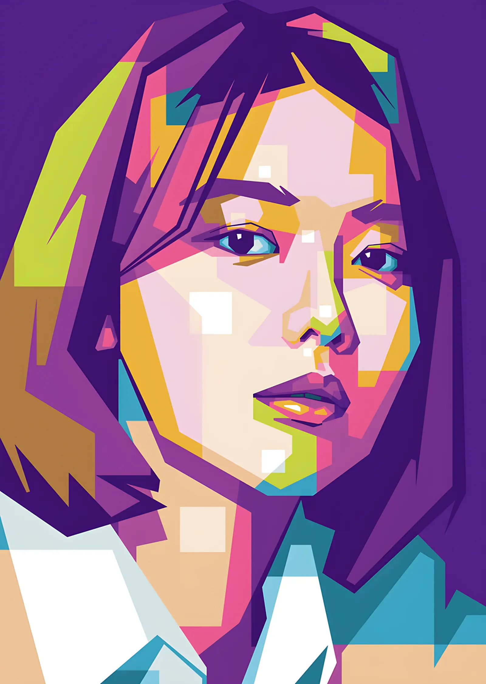 Sooyoung (Girls' Generation) - Geometrik Portre metal tablo