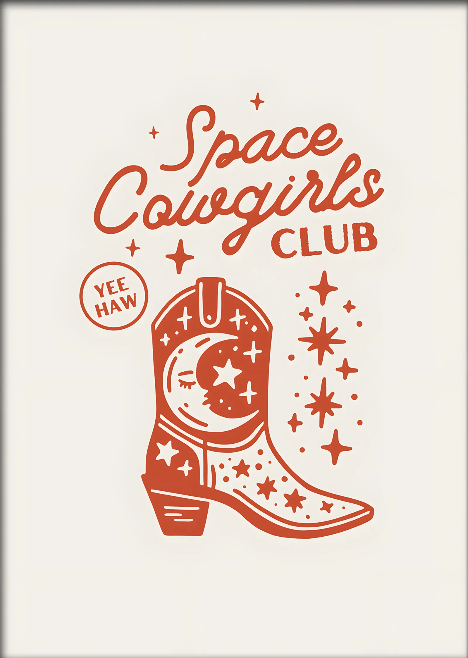 Space Cowgirls Club metal tablo