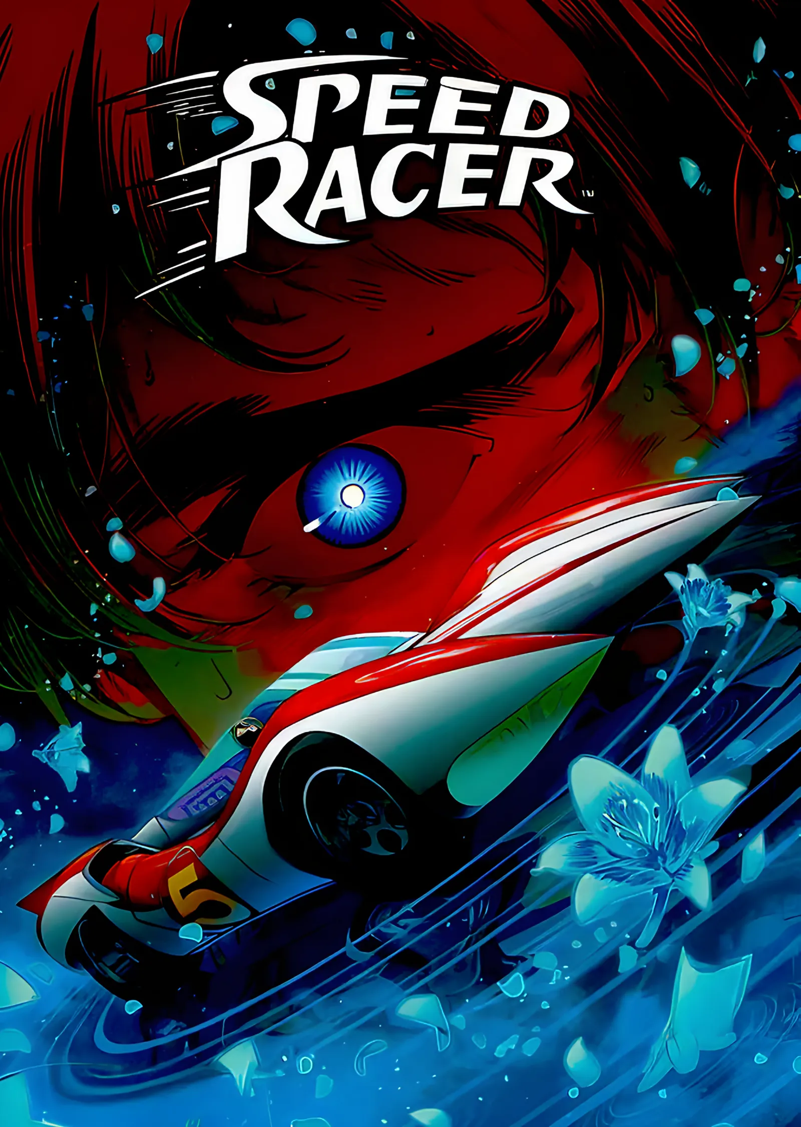 Speed Racer: Mavi Sıçramada Mach 5 metal tablo