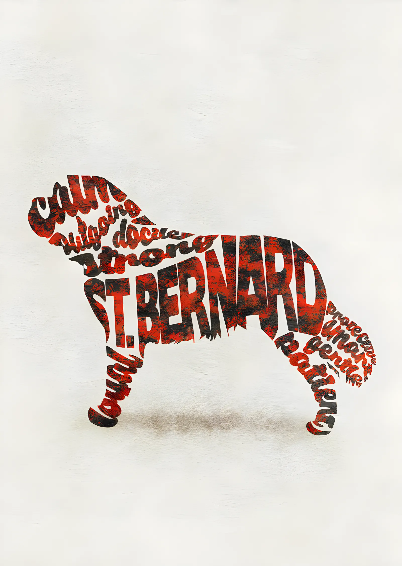 St. Bernard - Tipografi metal tablo
