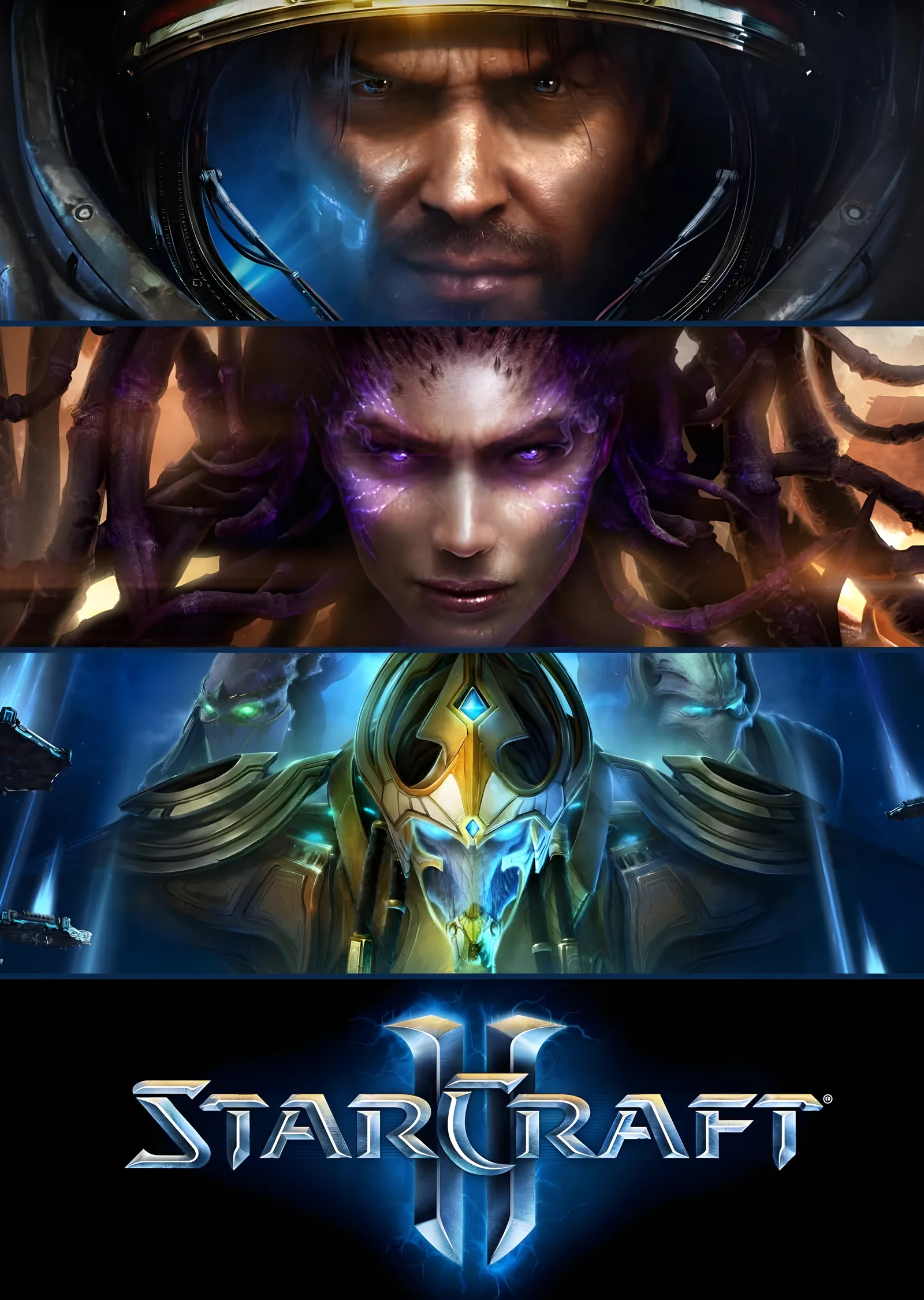 StarCraft II - Üç Irk metal tablo