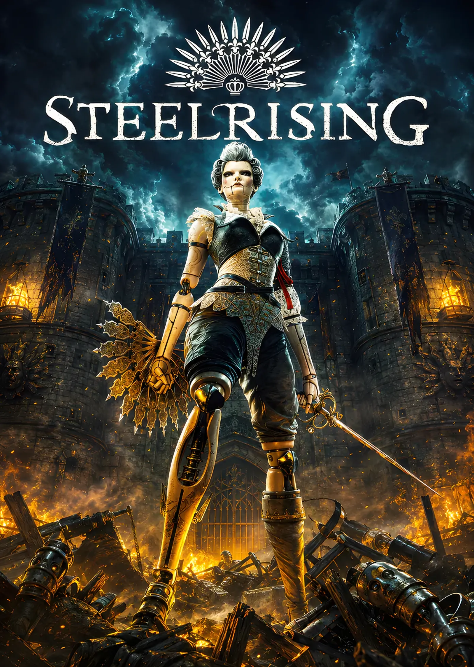 Steelrising: Yanan Paris'te Otomat Aegis metal tablo