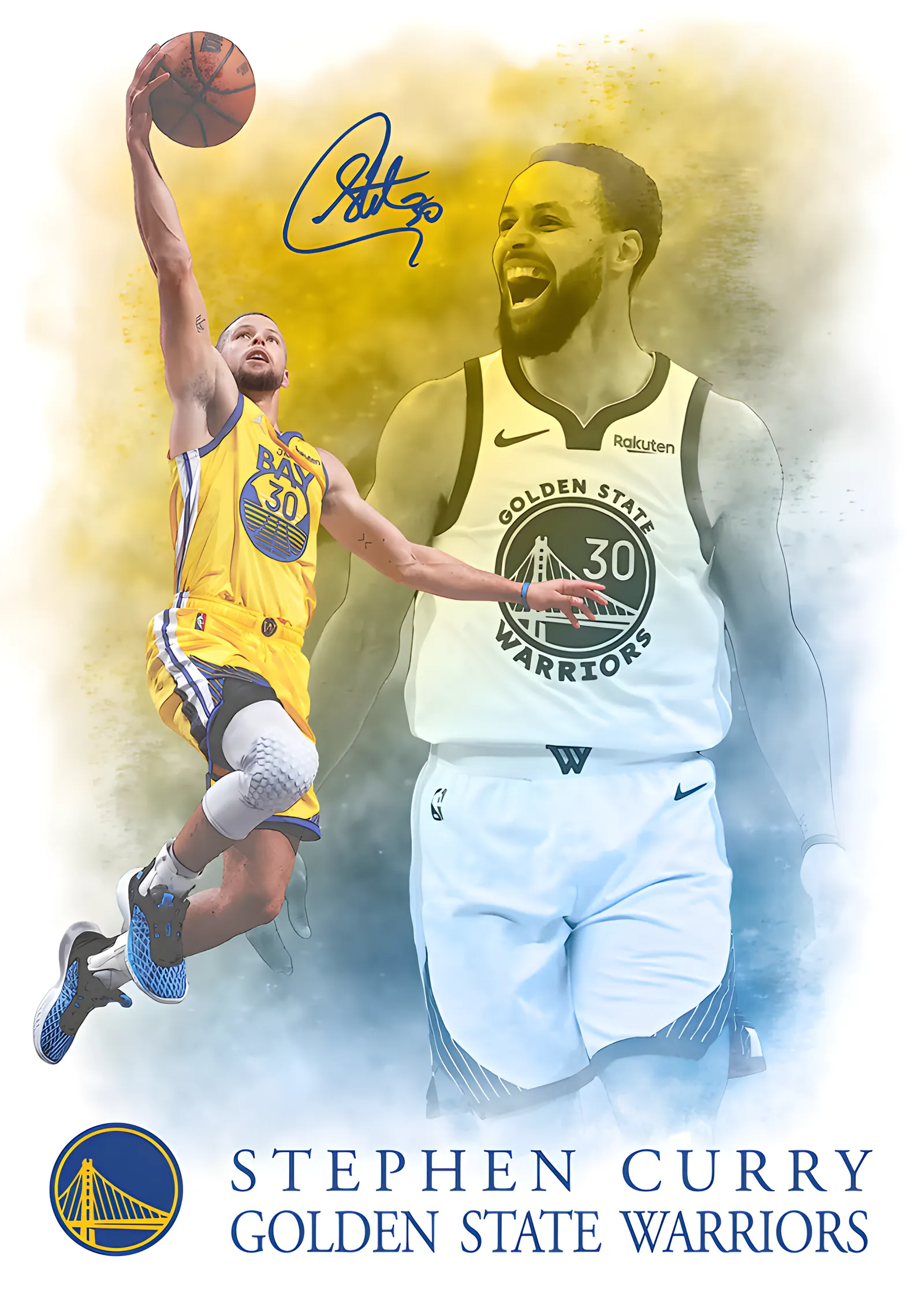 Stephen Curry - Golden State Warriors metal tablo