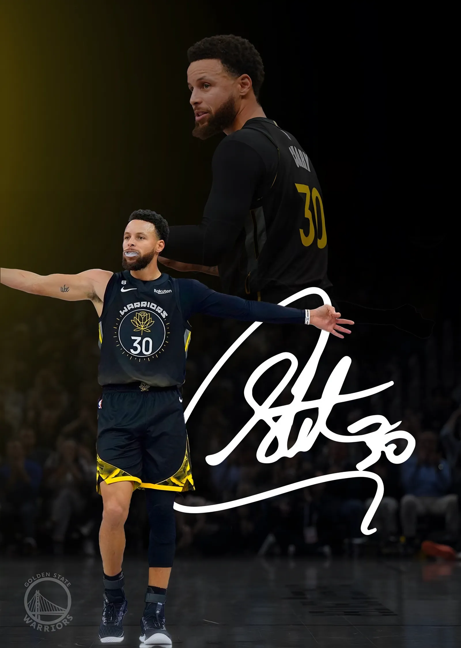 Stephen Curry: Üçlük Sonrası Duruş metal tablo