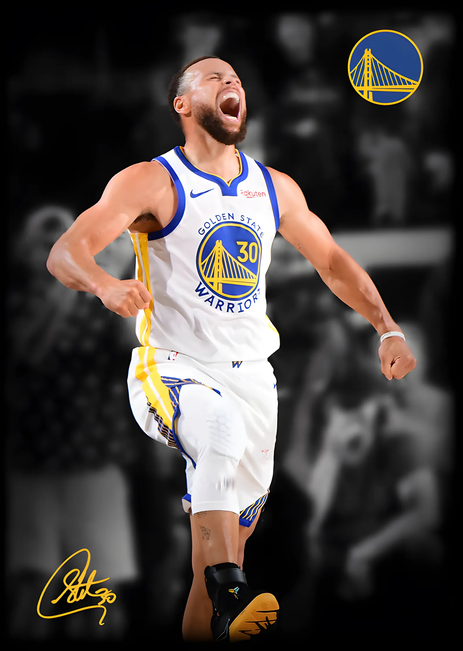 Stephen Curry - Zafer Çığlığı metal tablo