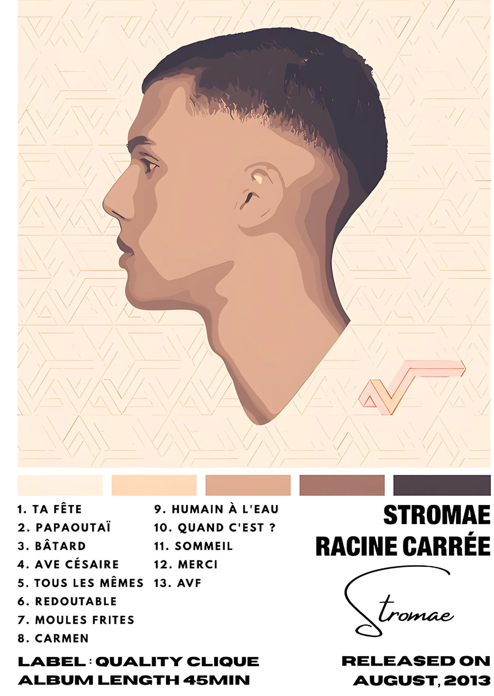 Stromae - Racine Carrée metal tablo