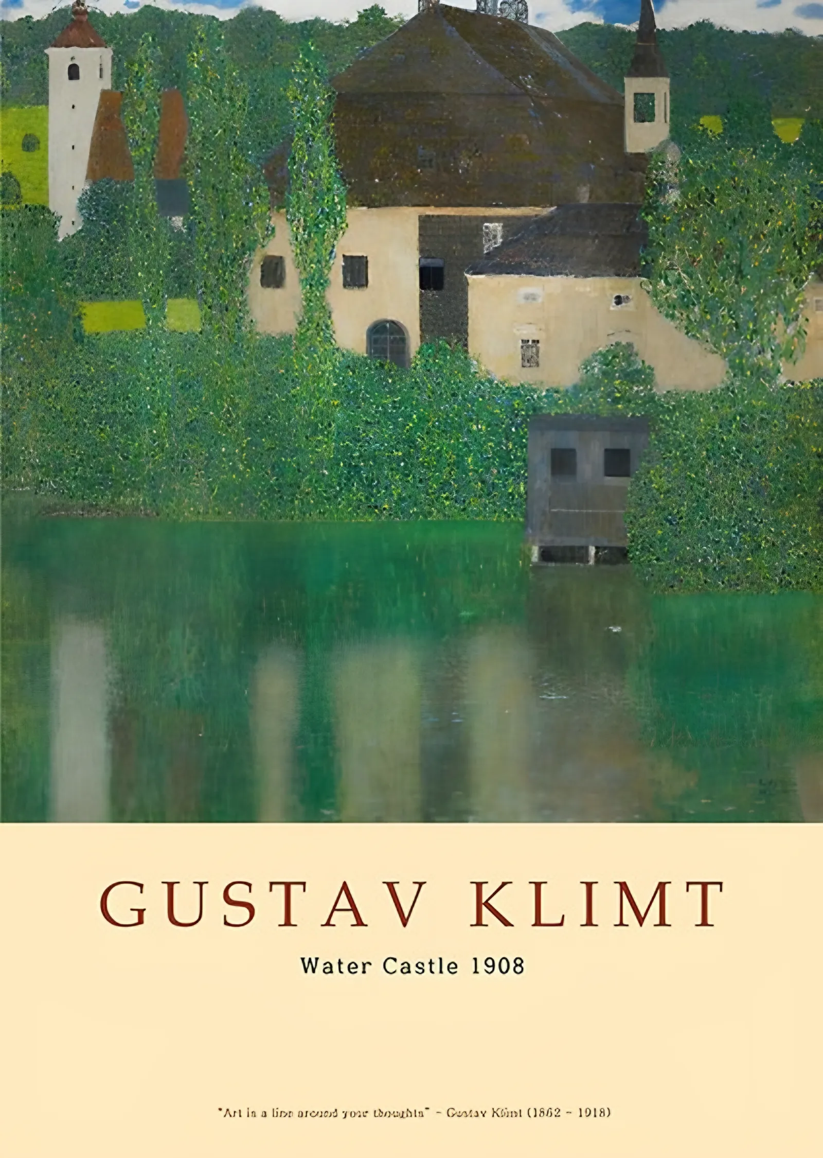 Su Şatosu - Gustav Klimt metal tablo