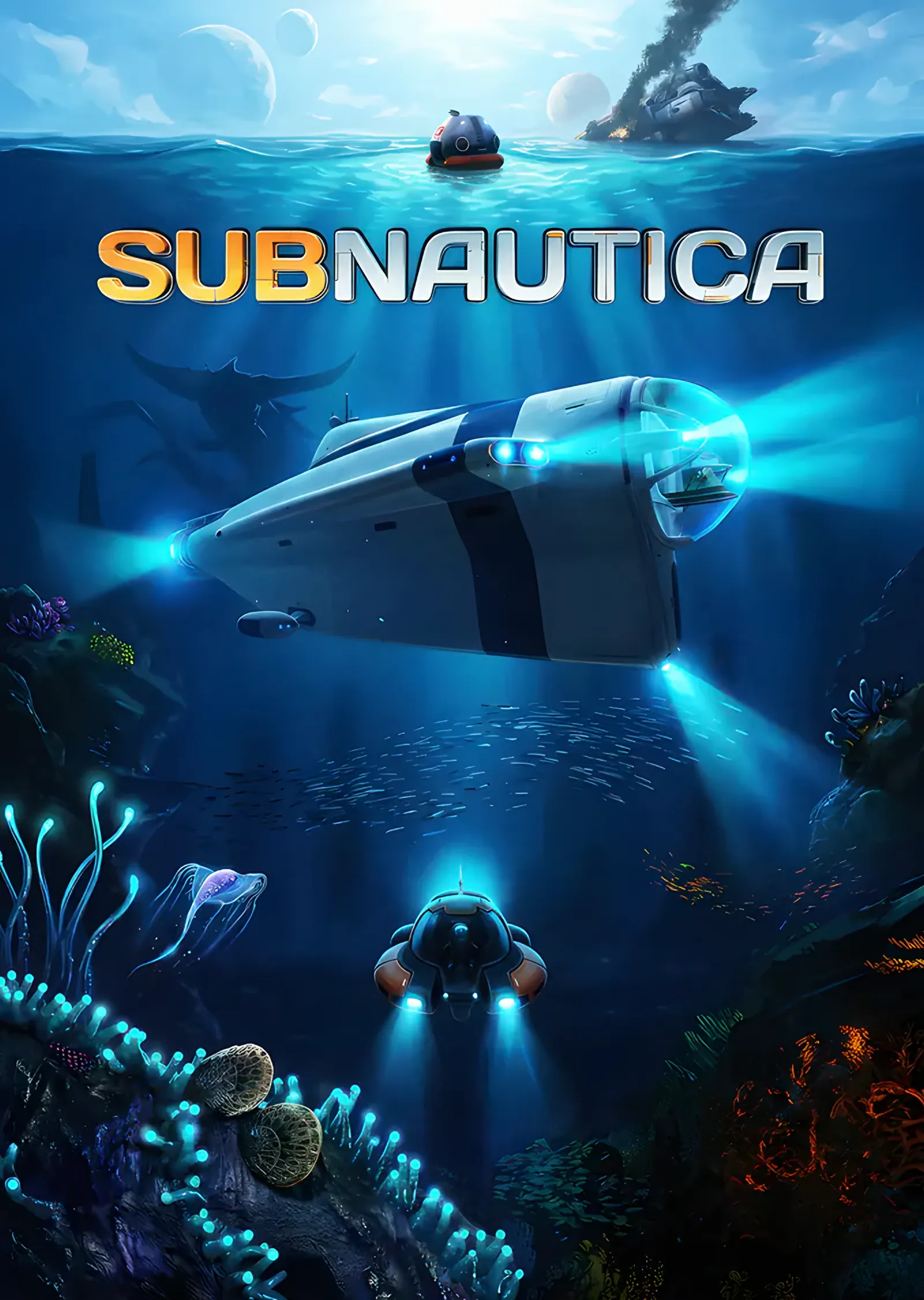 Subnautica: Su Yüzeyinin Altında Denizaltı metal tablo