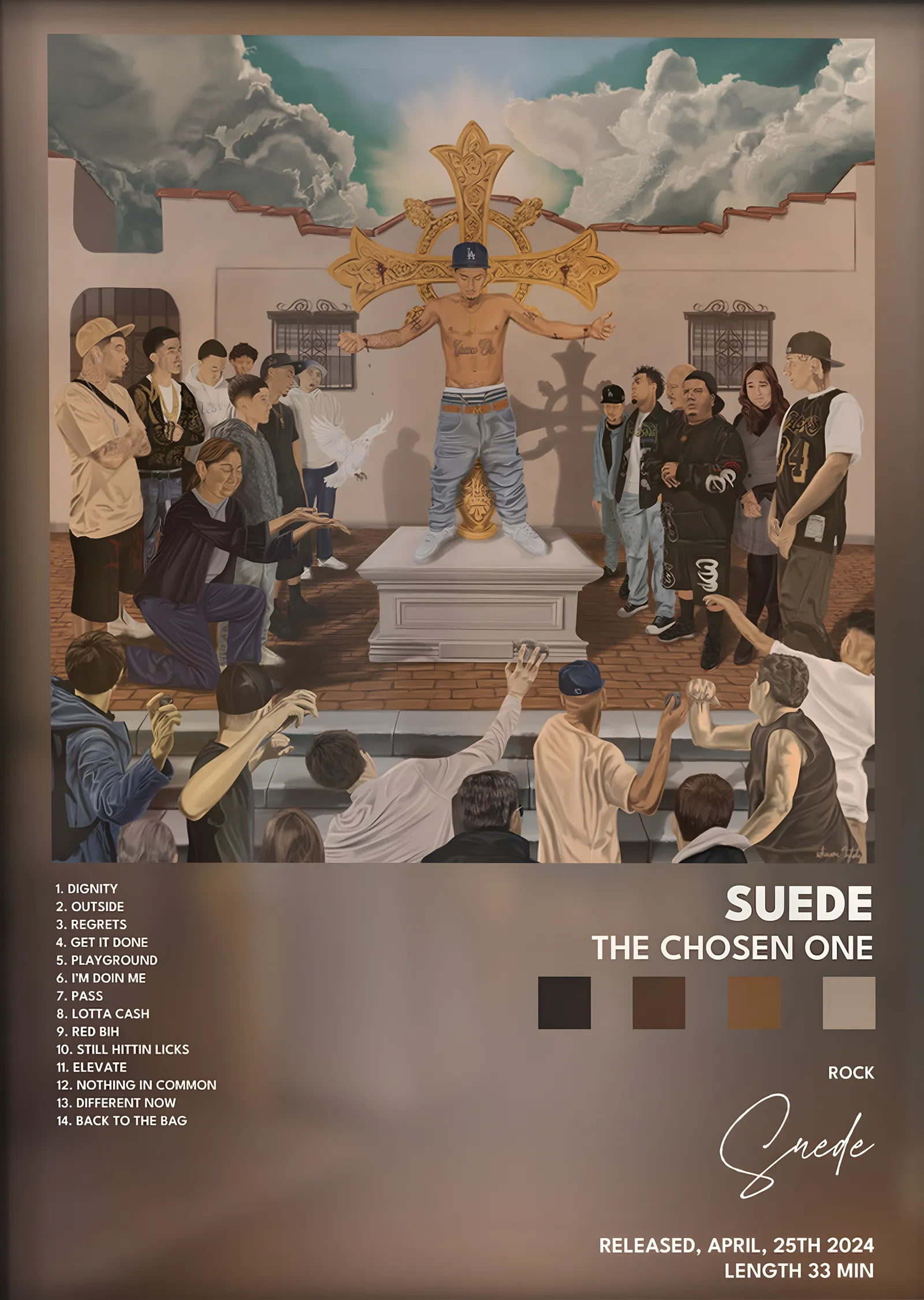 Suede: The Chosen One metal tablo