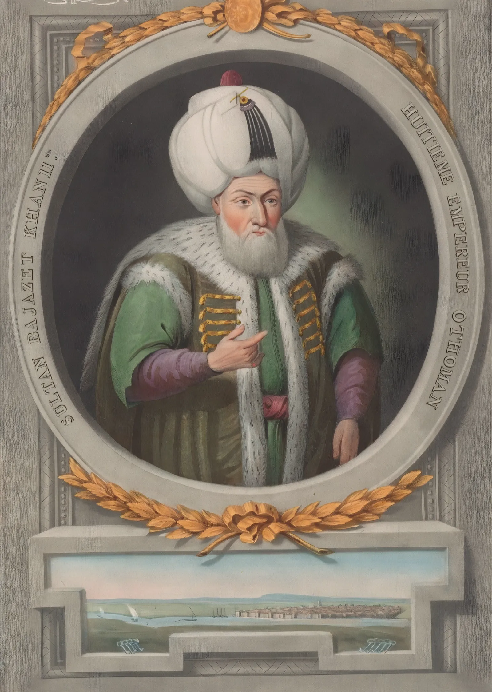 Sultan II. Bayezid Portresi - Konstantin Kapıdağlı metal tablo
