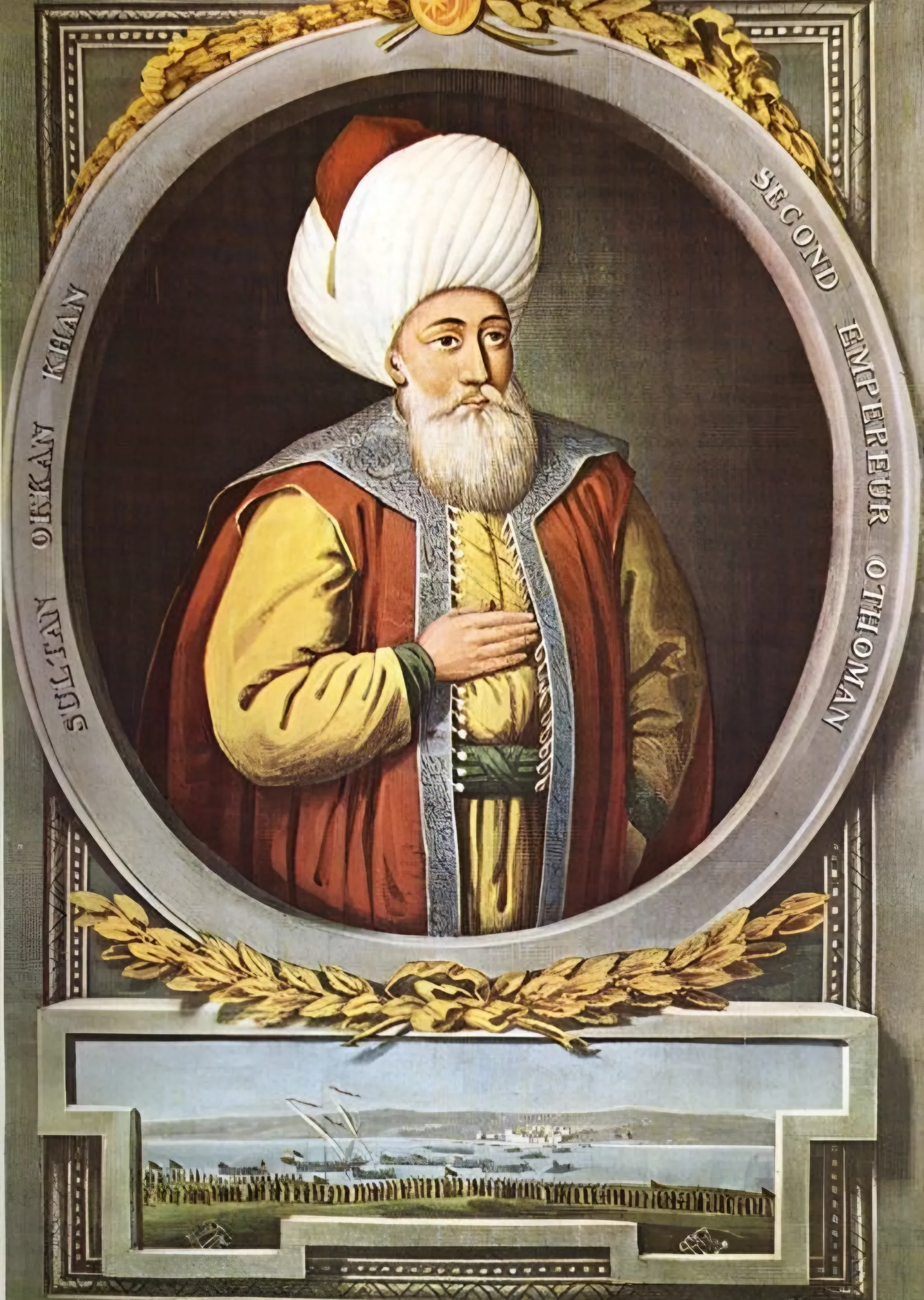 Sultan Orhan Gazi Portresi - Konstantin Kapıdağlı metal tablo