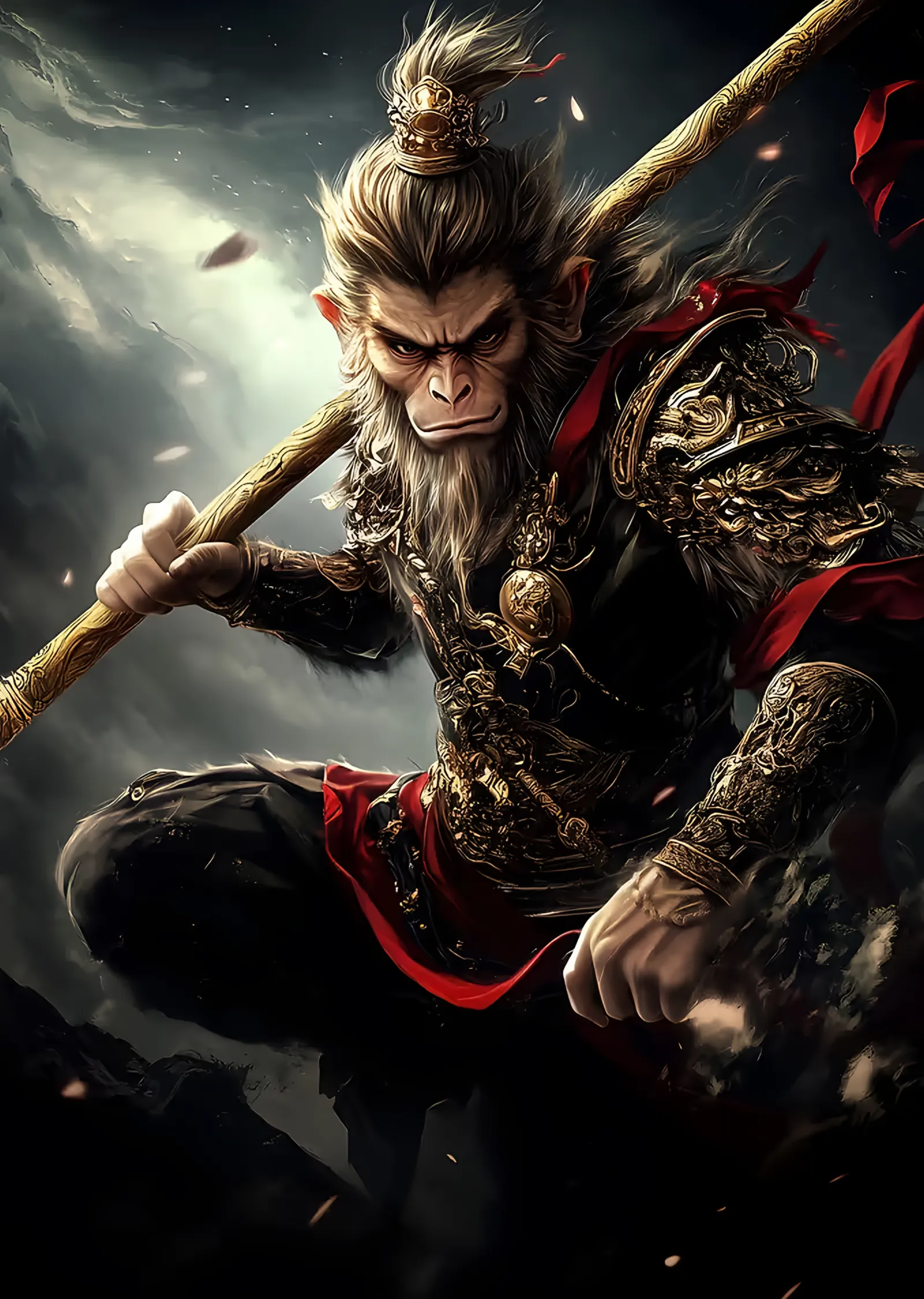 Sun Wukong: Altın Asalı Maymun Kral metal tablo