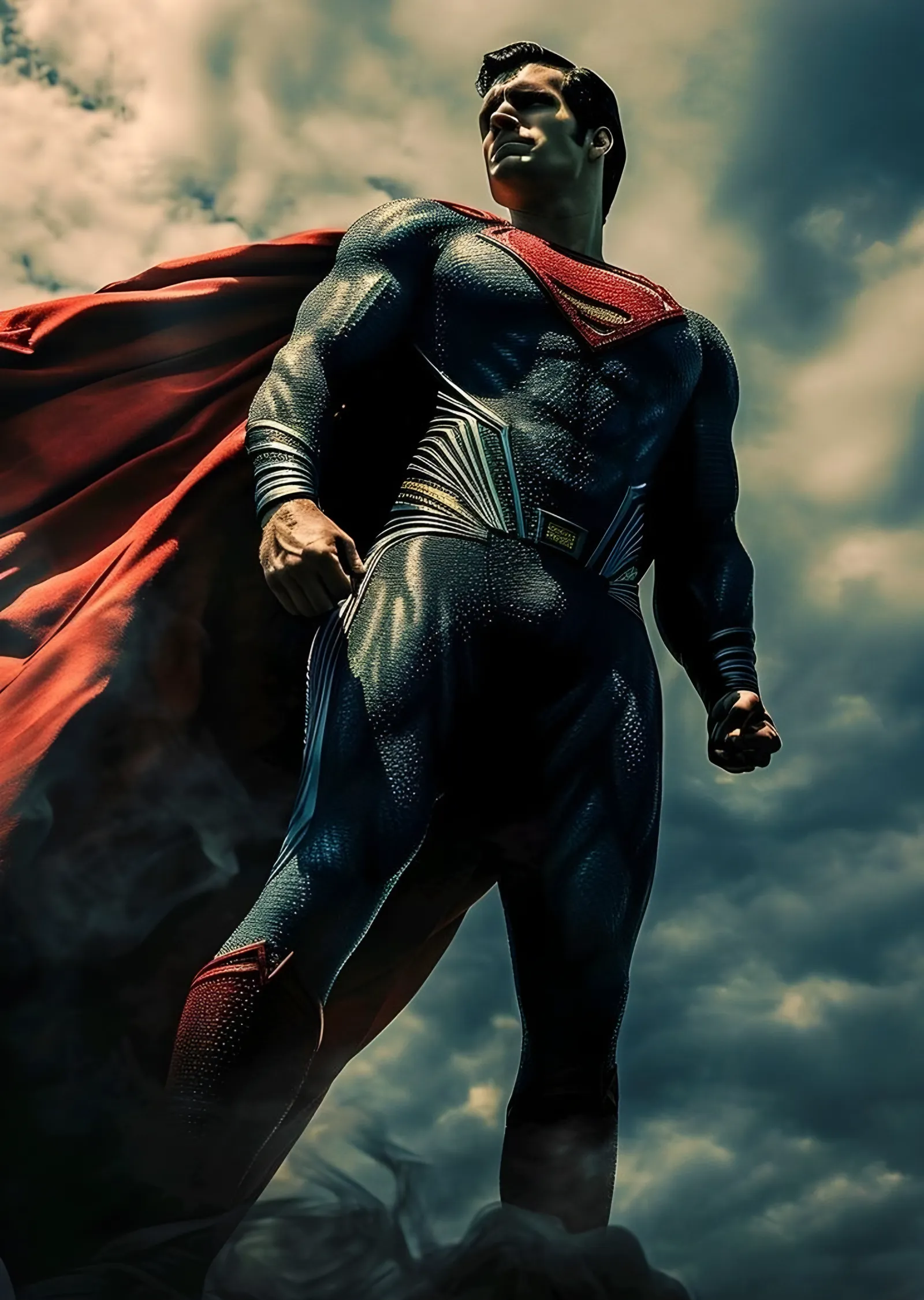 Superman - Bulutların Üstünde metal tablo