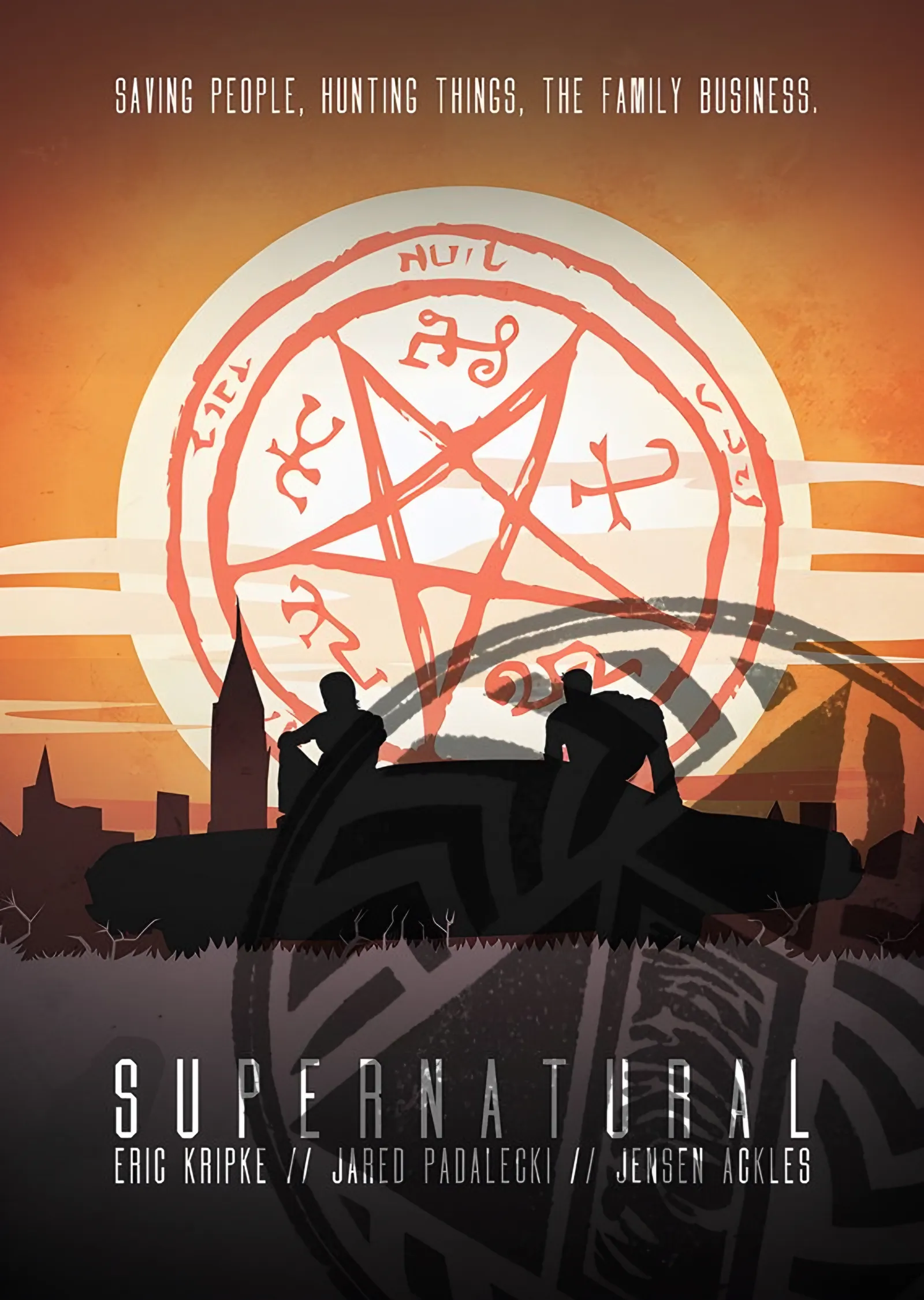 Supernatural - Saving People Hunting Things metal tablo