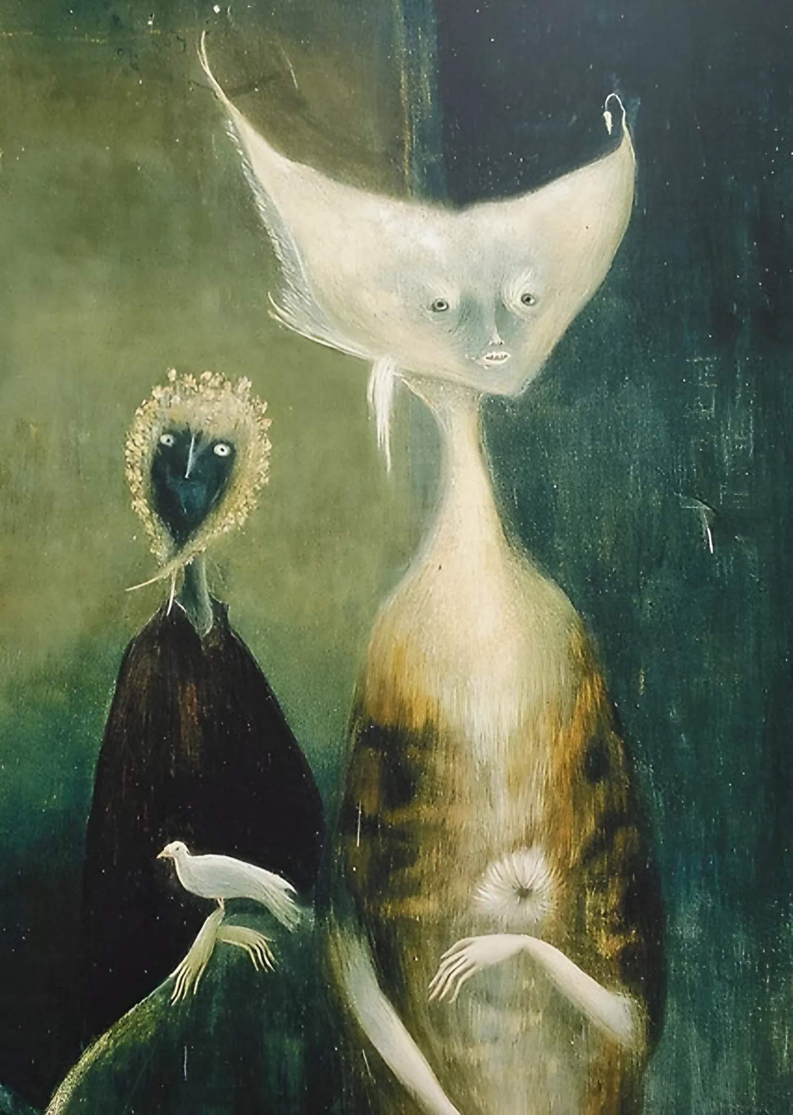 Sürreal Figürler - Leonora Carrington metal tablo