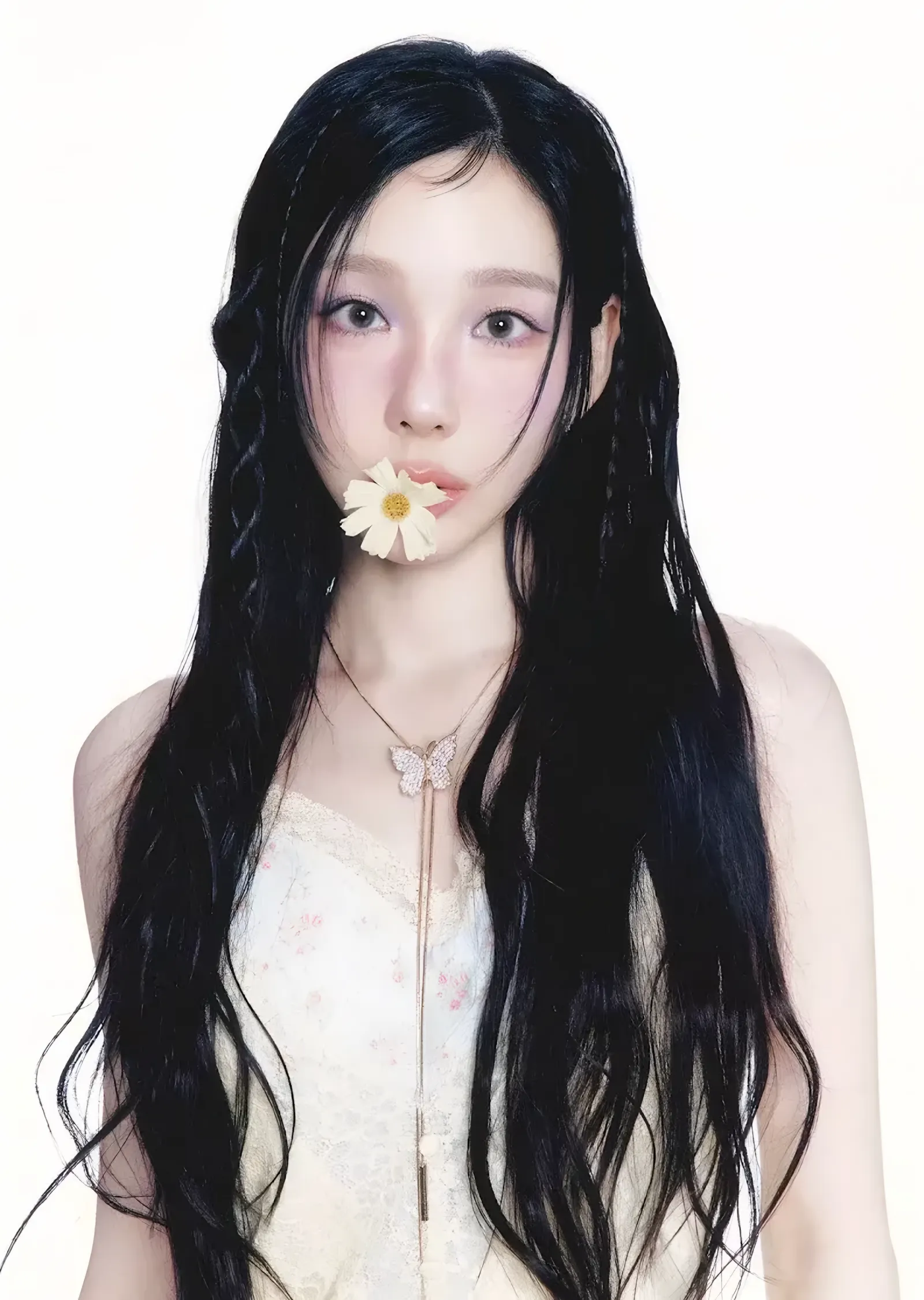 Taeyeon - Papatyalı Portre metal tablo