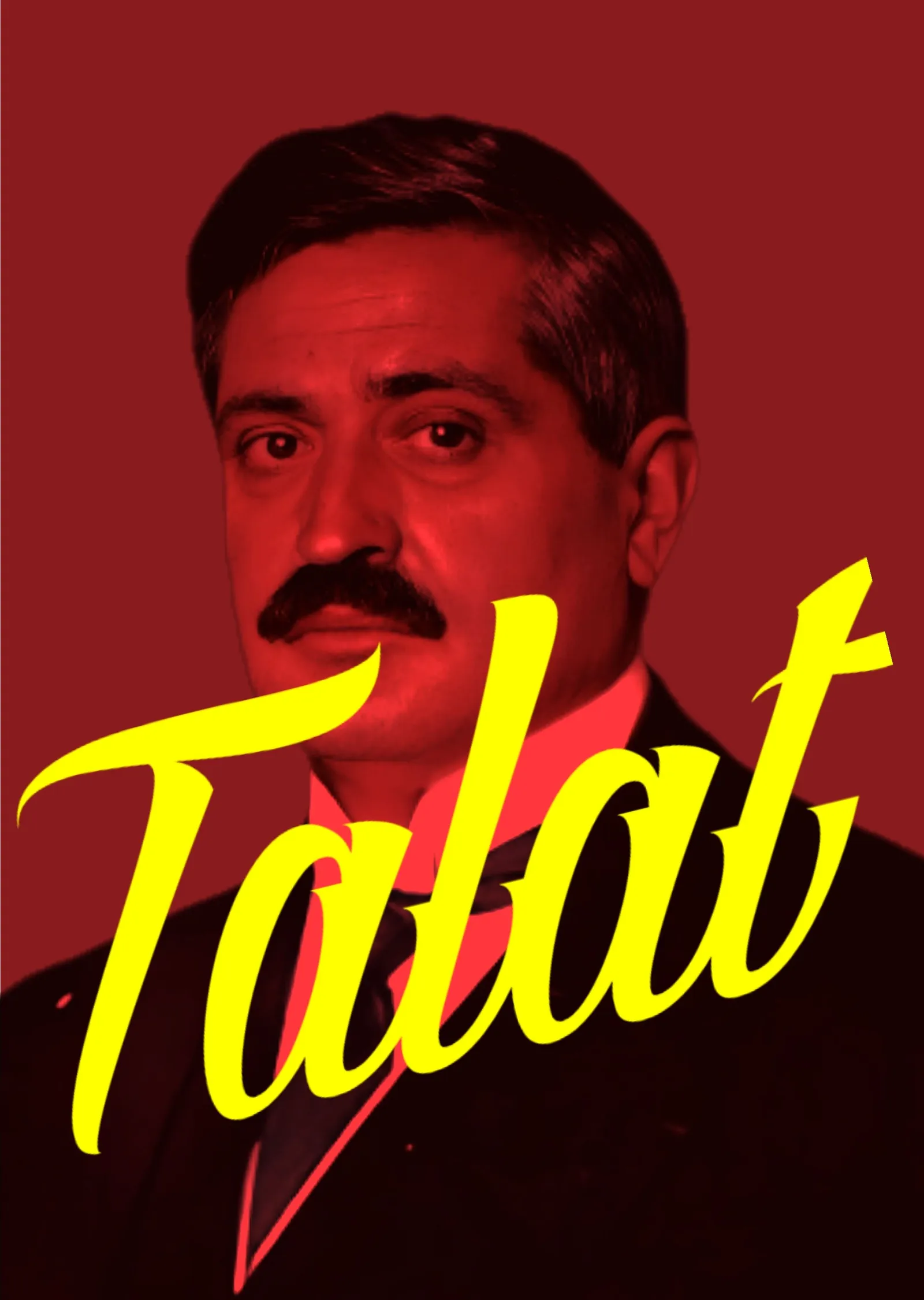 Talat Paşa - Kızıl Zemin metal tablo