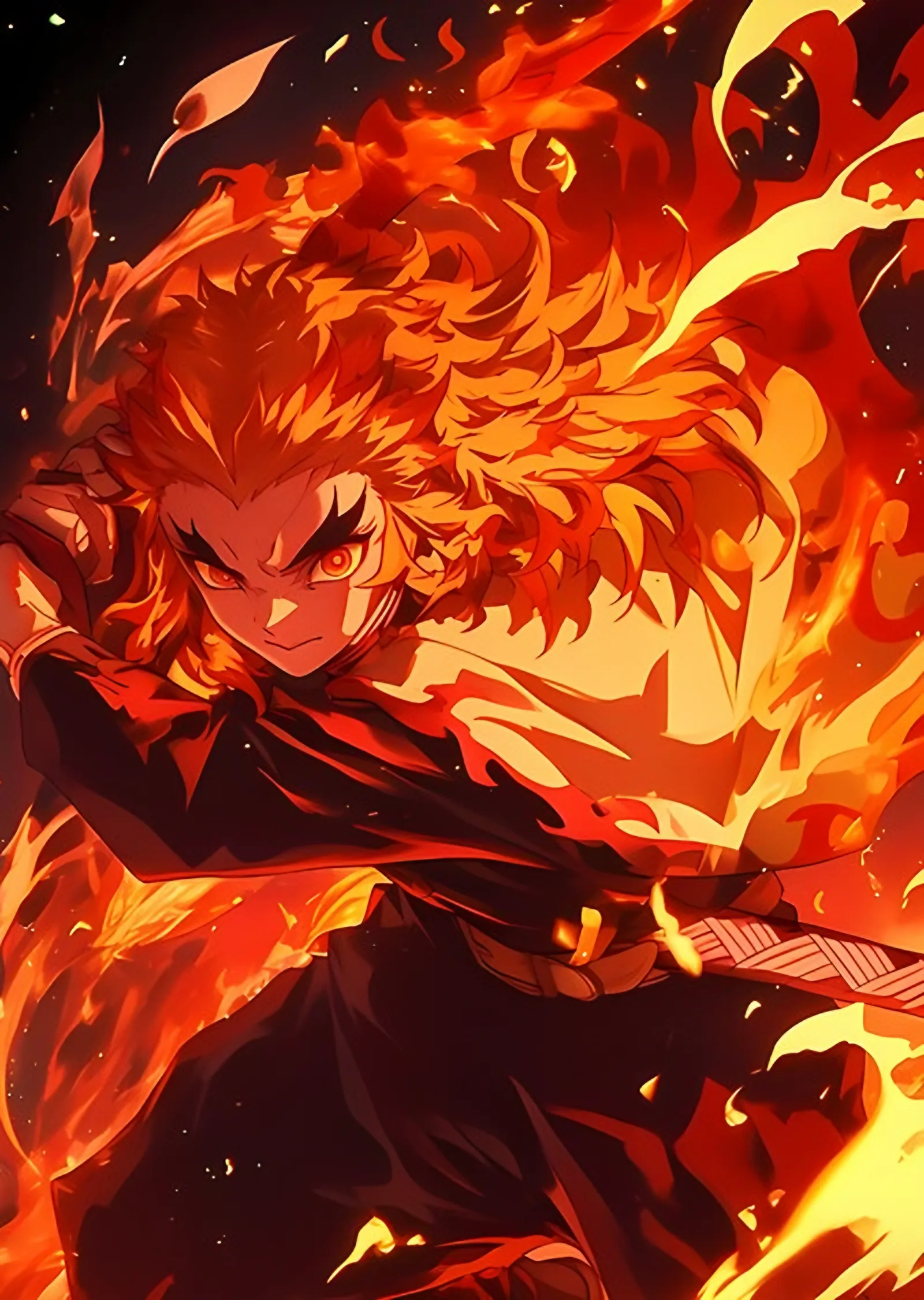 Tanjiro Hinokami Kagura Alevleri metal tablo