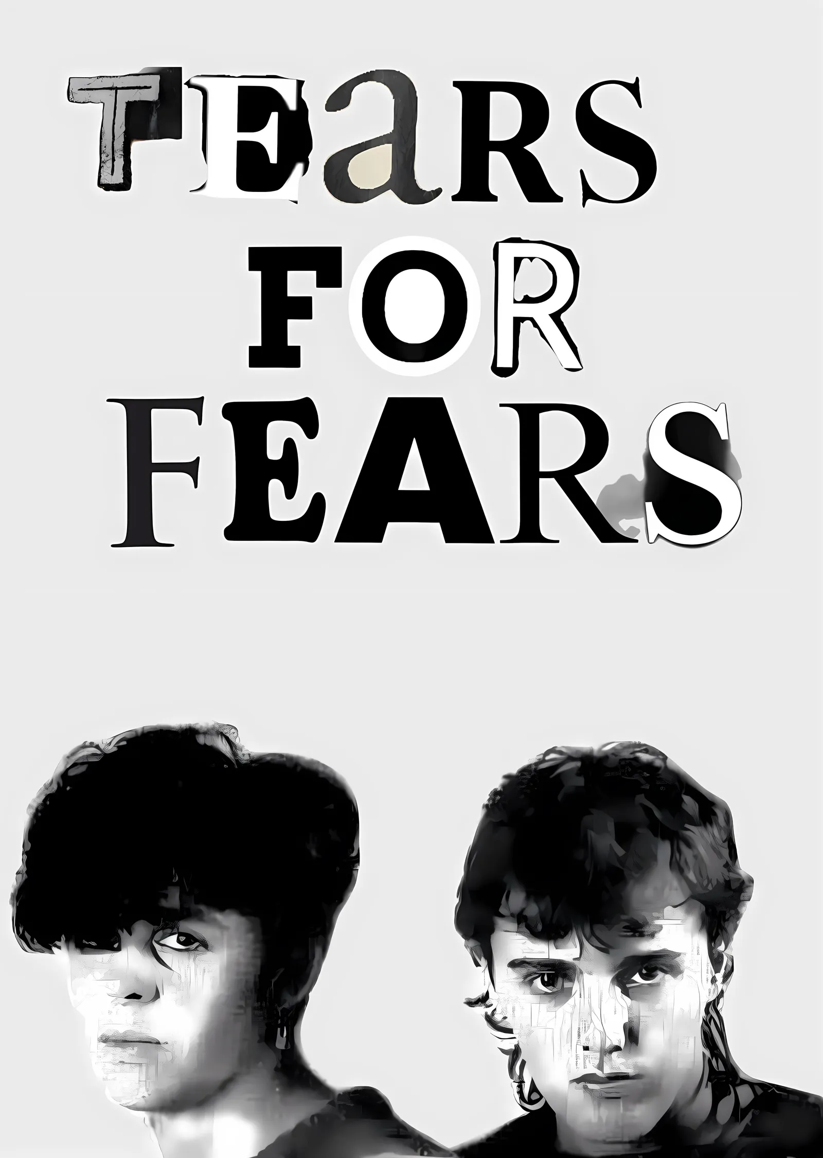 Tears for Fears: Kupür Tipografi metal tablo