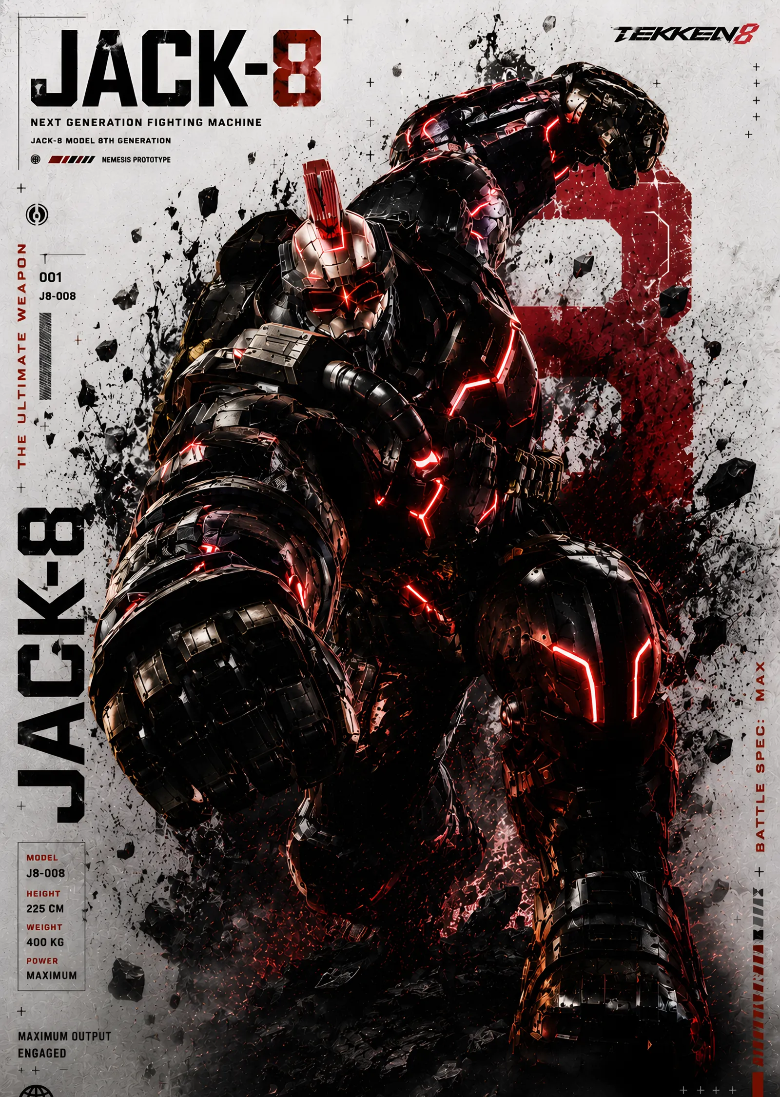 Tekken 8 - Jack-8 metal tablo