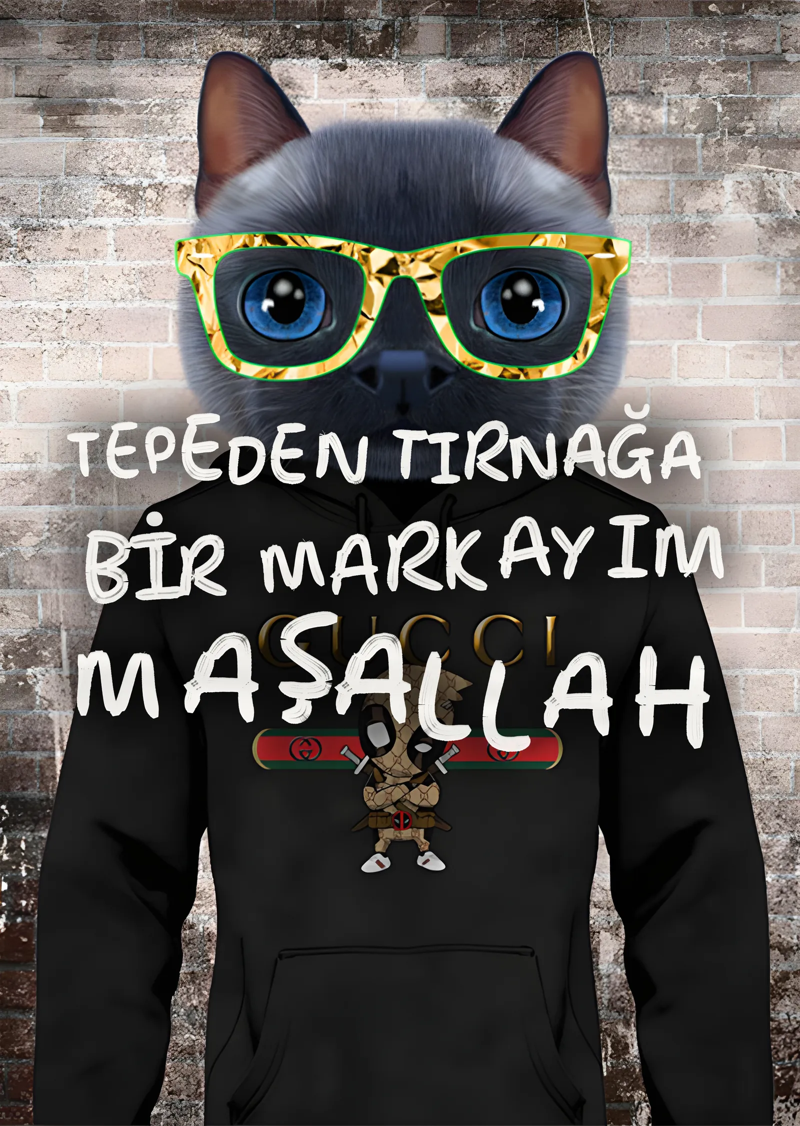 Tepeden Tırnağa Bir Markayım metal tablo