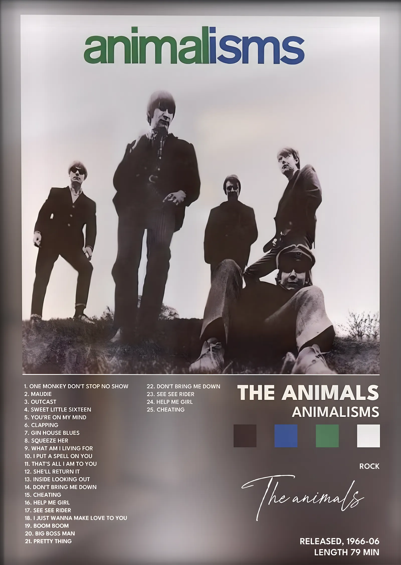 The Animals: Animalisms metal tablo