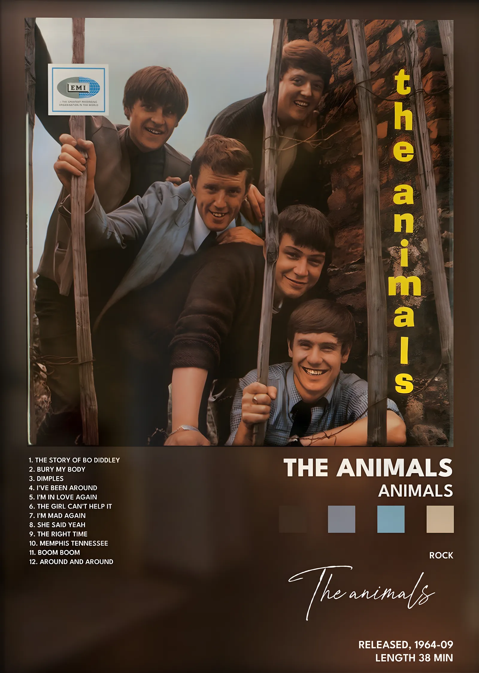 The Animals: Animals metal tablo