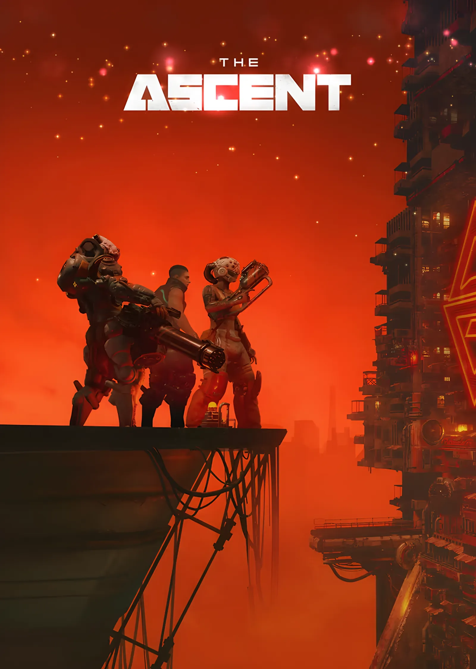 The Ascent: Kızıl Gökte Uçurumdan Bakan Ekip metal tablo
