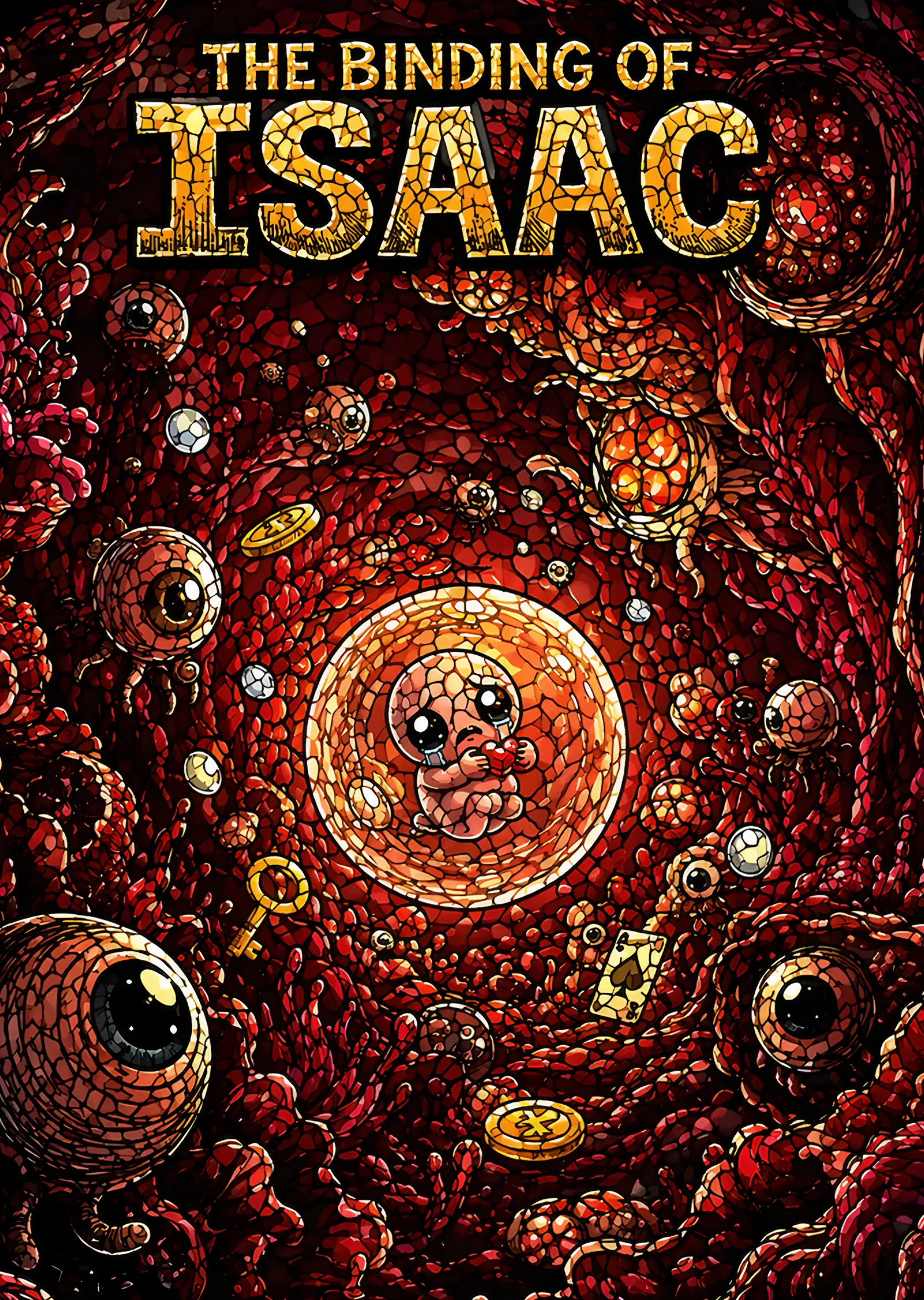 The Binding of Isaac: Et Duvarında Gözler metal tablo