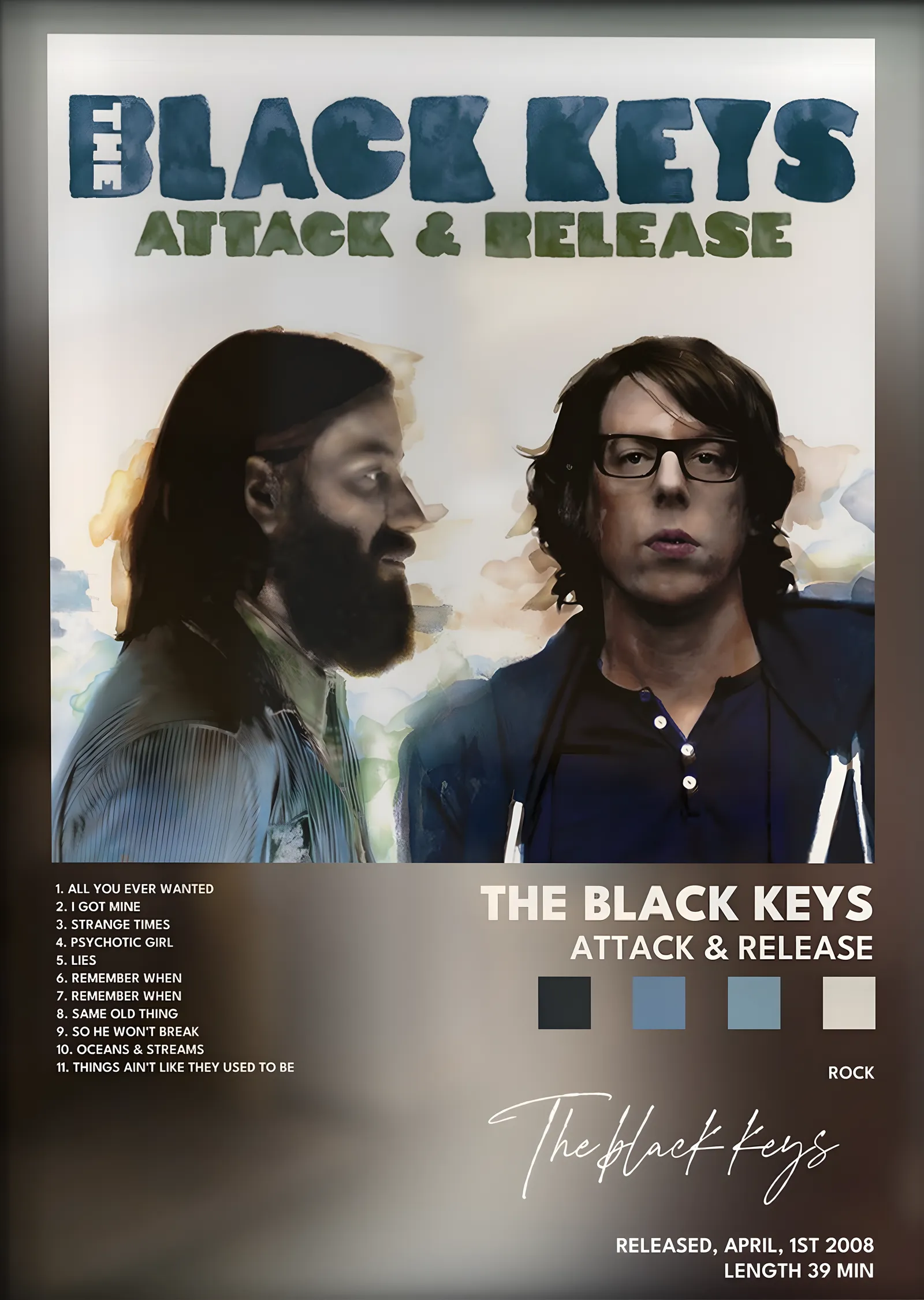 The Black Keys: Attack & Release metal tablo