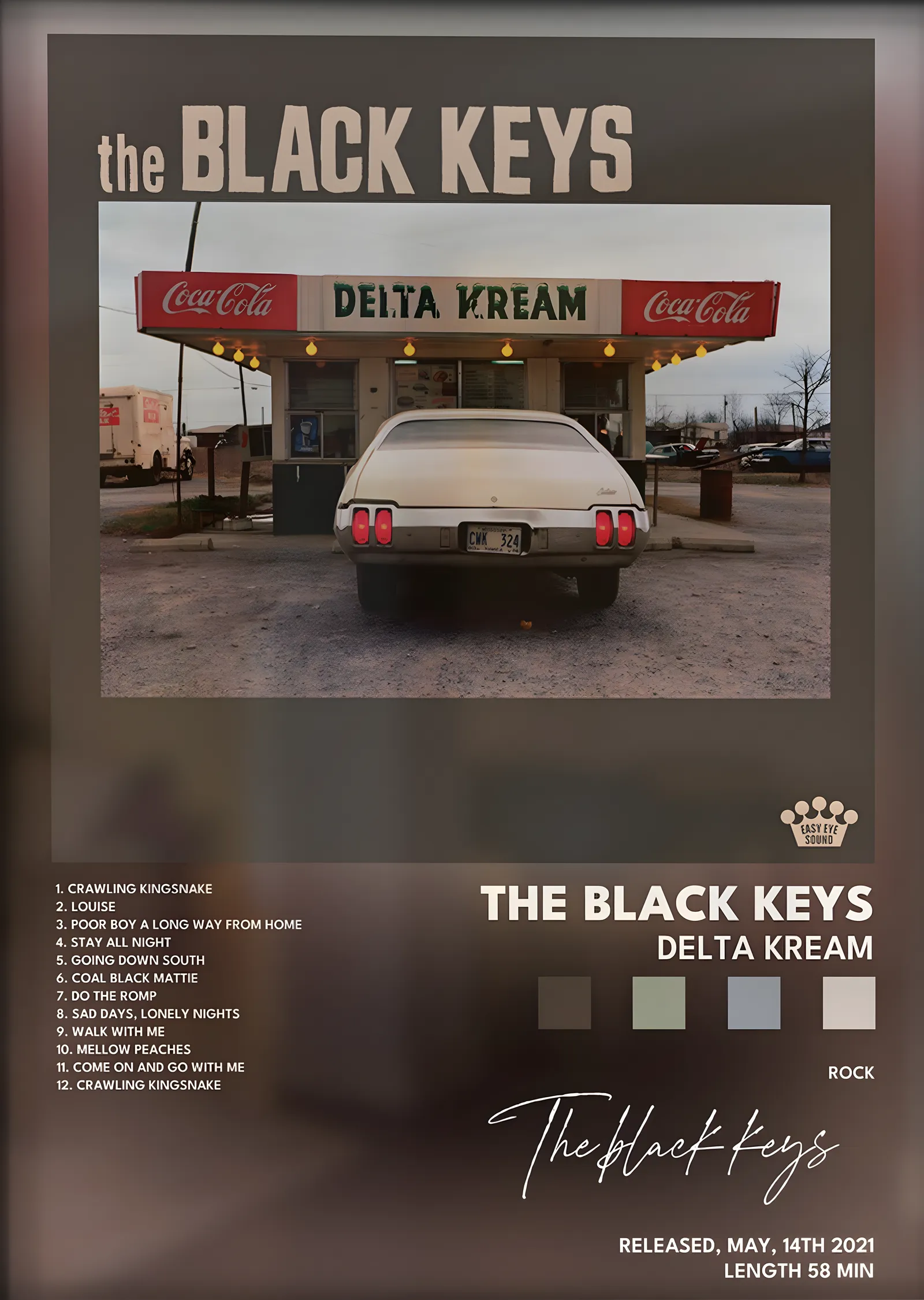 The Black Keys: Delta Kream metal tablo