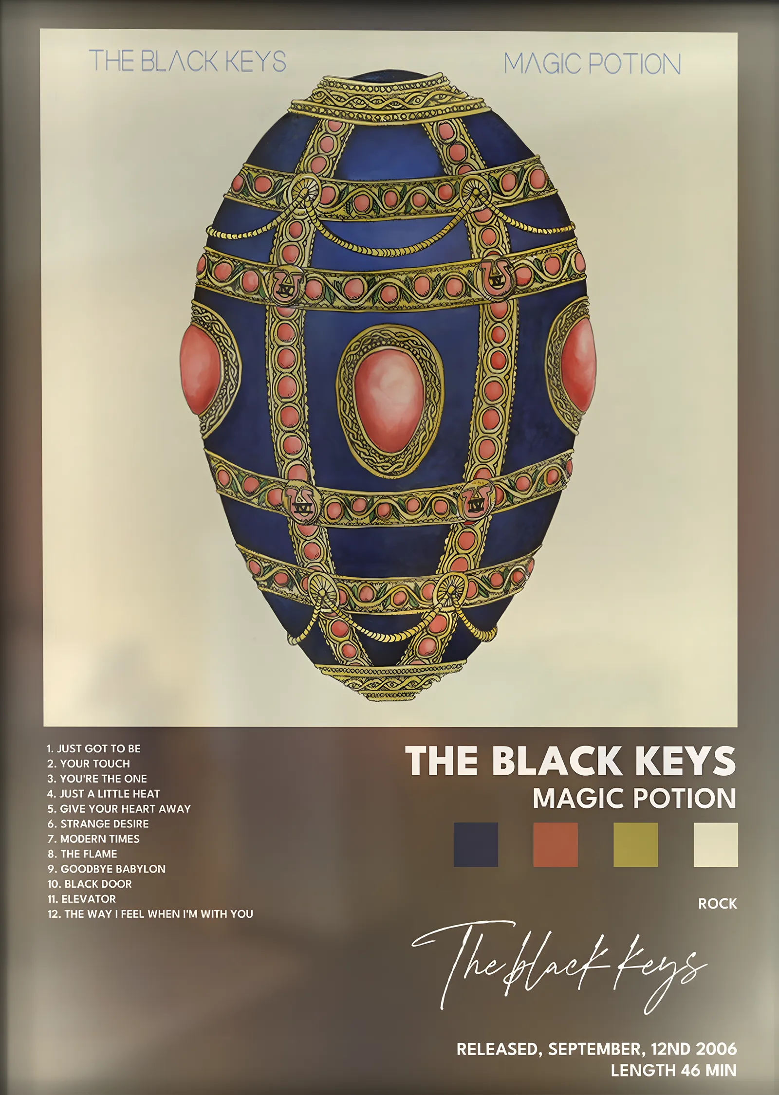 The Black Keys: Magic Potion metal tablo
