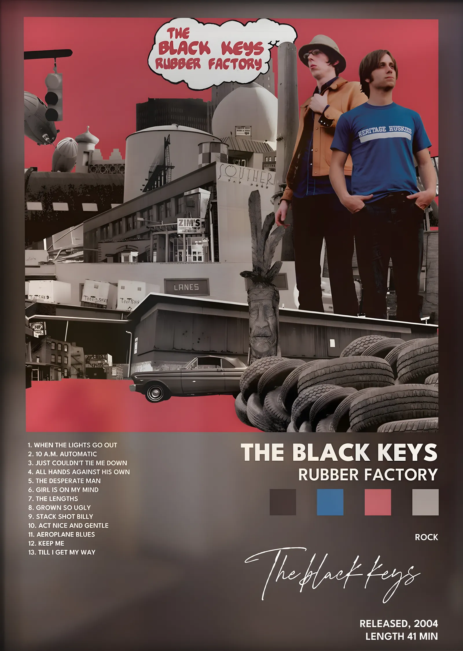 The Black Keys: Rubber Factory metal tablo