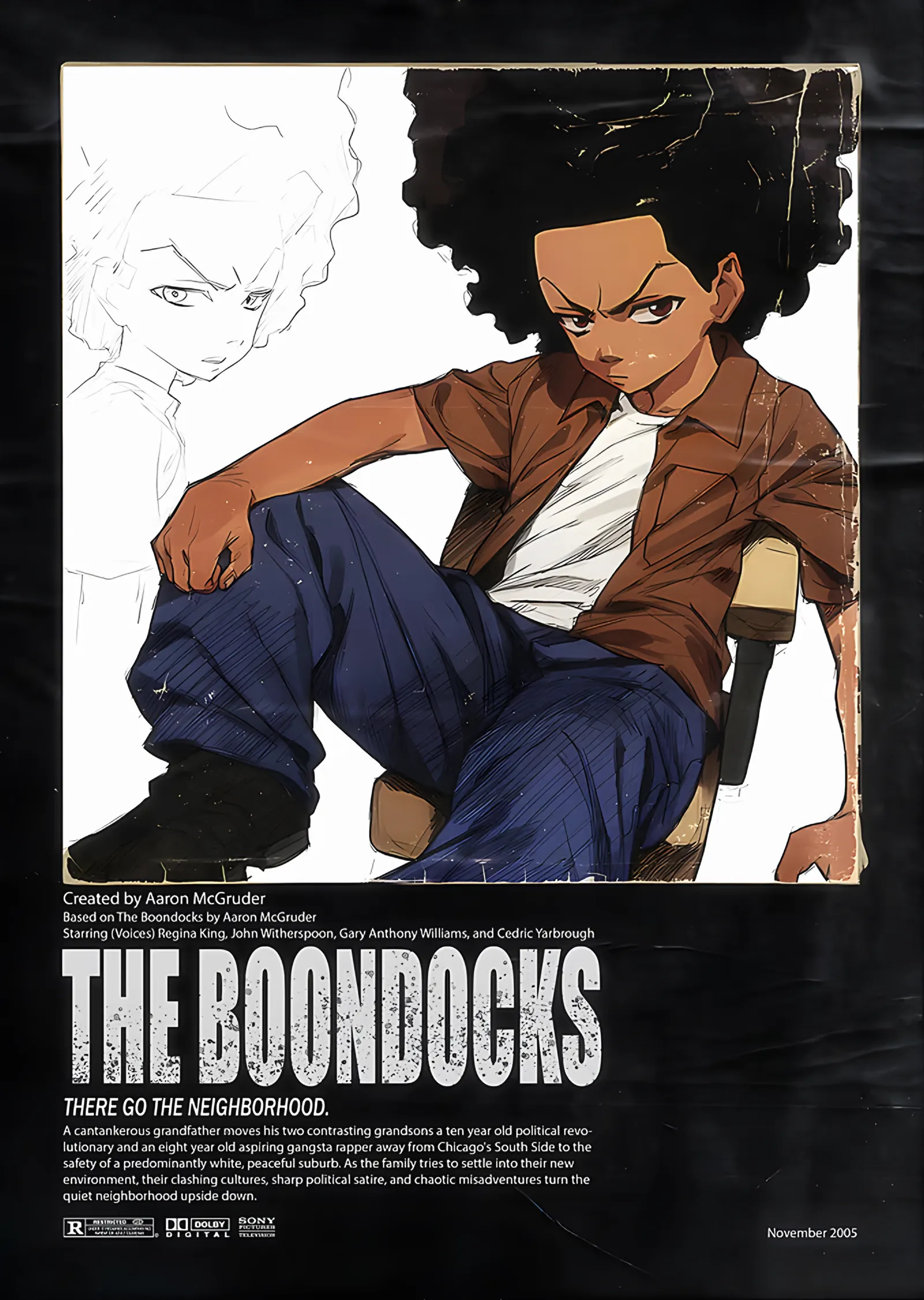 The Boondocks: Basamakta Oturan Huey metal tablo
