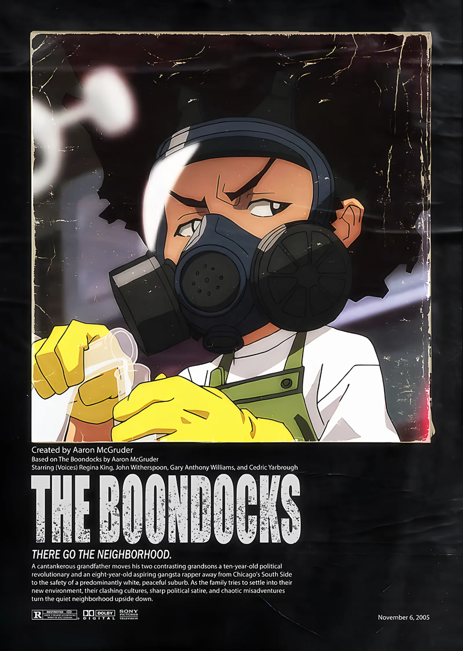 The Boondocks: Gaz Maskeli Huey Freeman metal tablo
