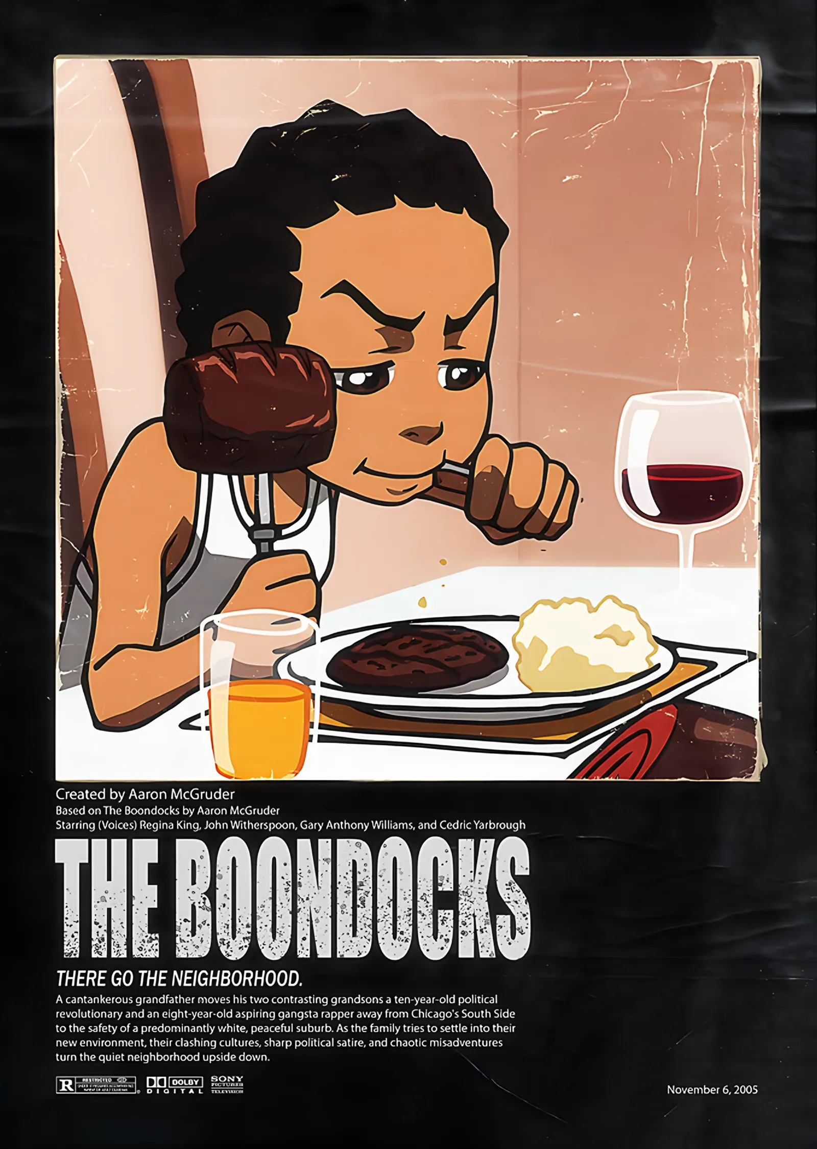 The Boondocks: Masada Somurtan Huey metal tablo