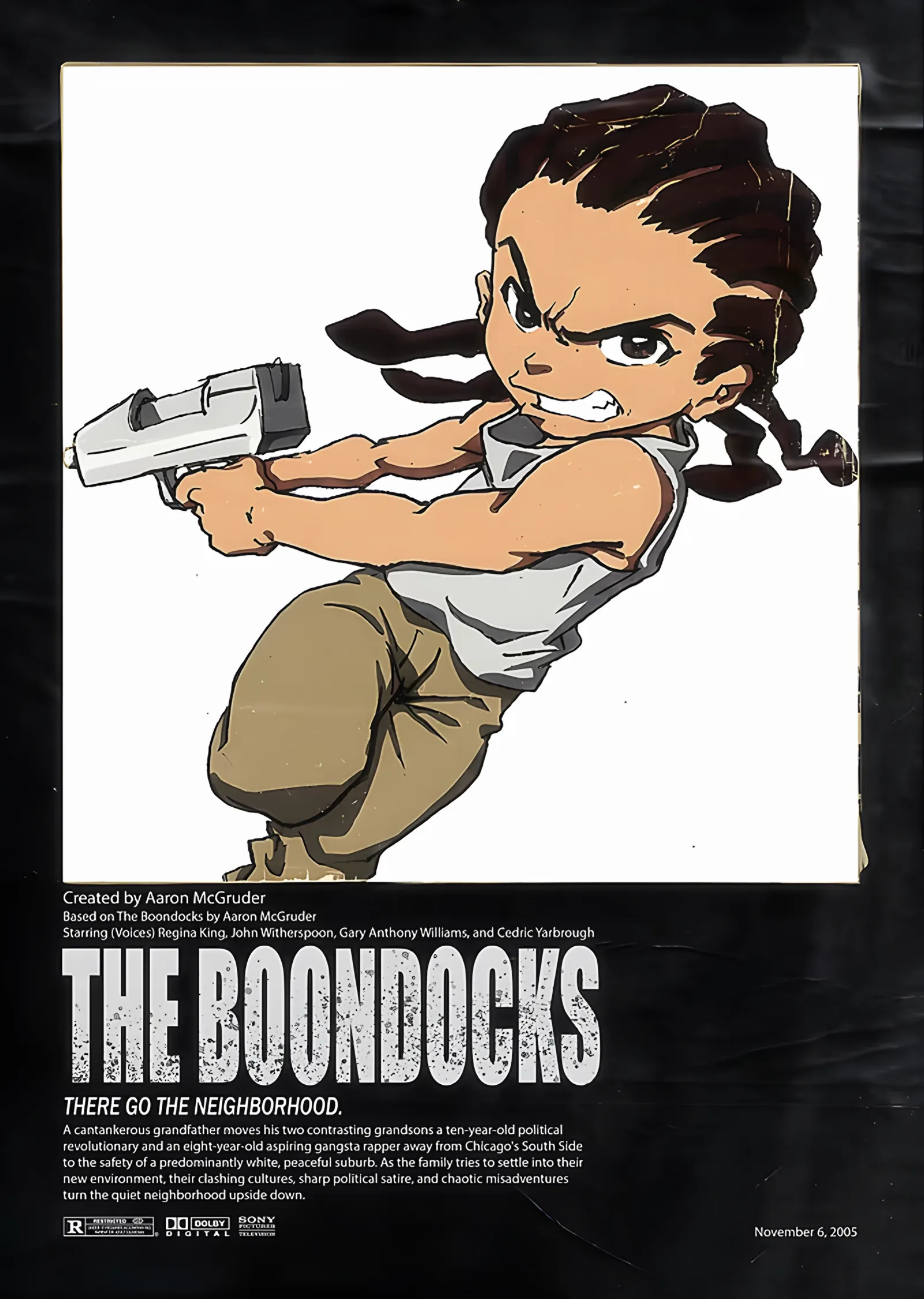 The Boondocks: Tabancalı Riley'nin Koşusu metal tablo