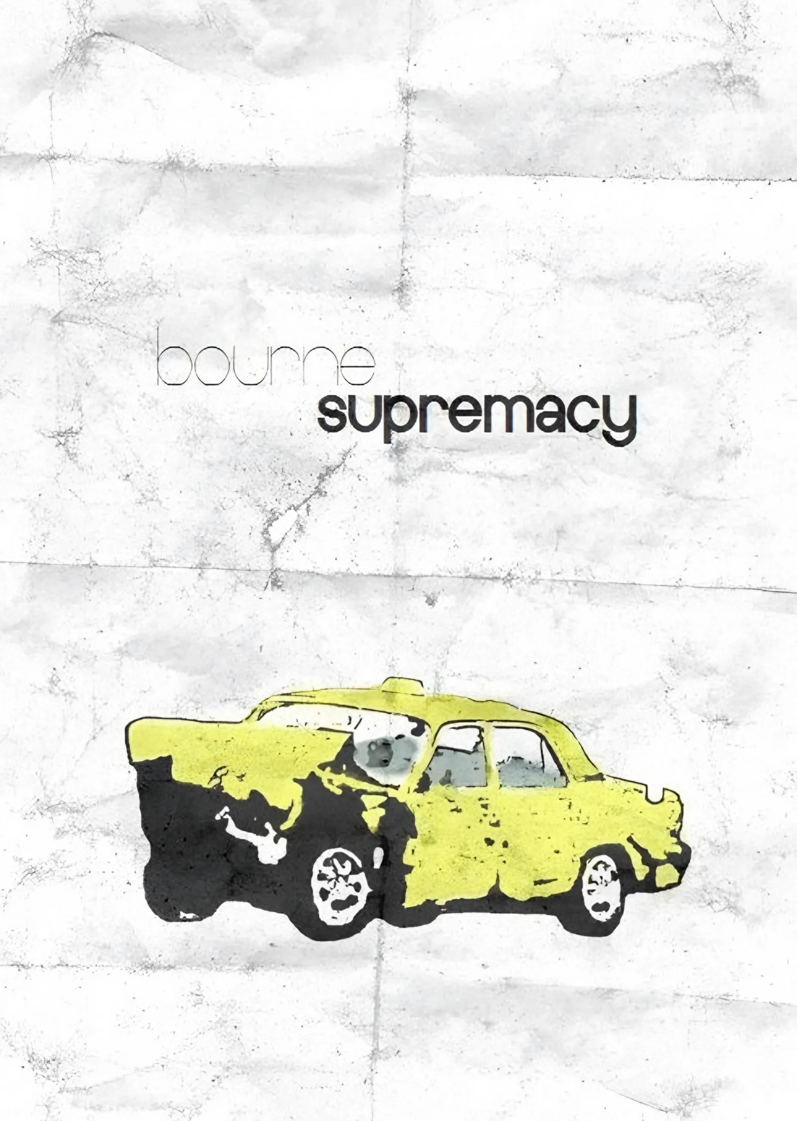 The Bourne Supremacy Minimalist metal tablo