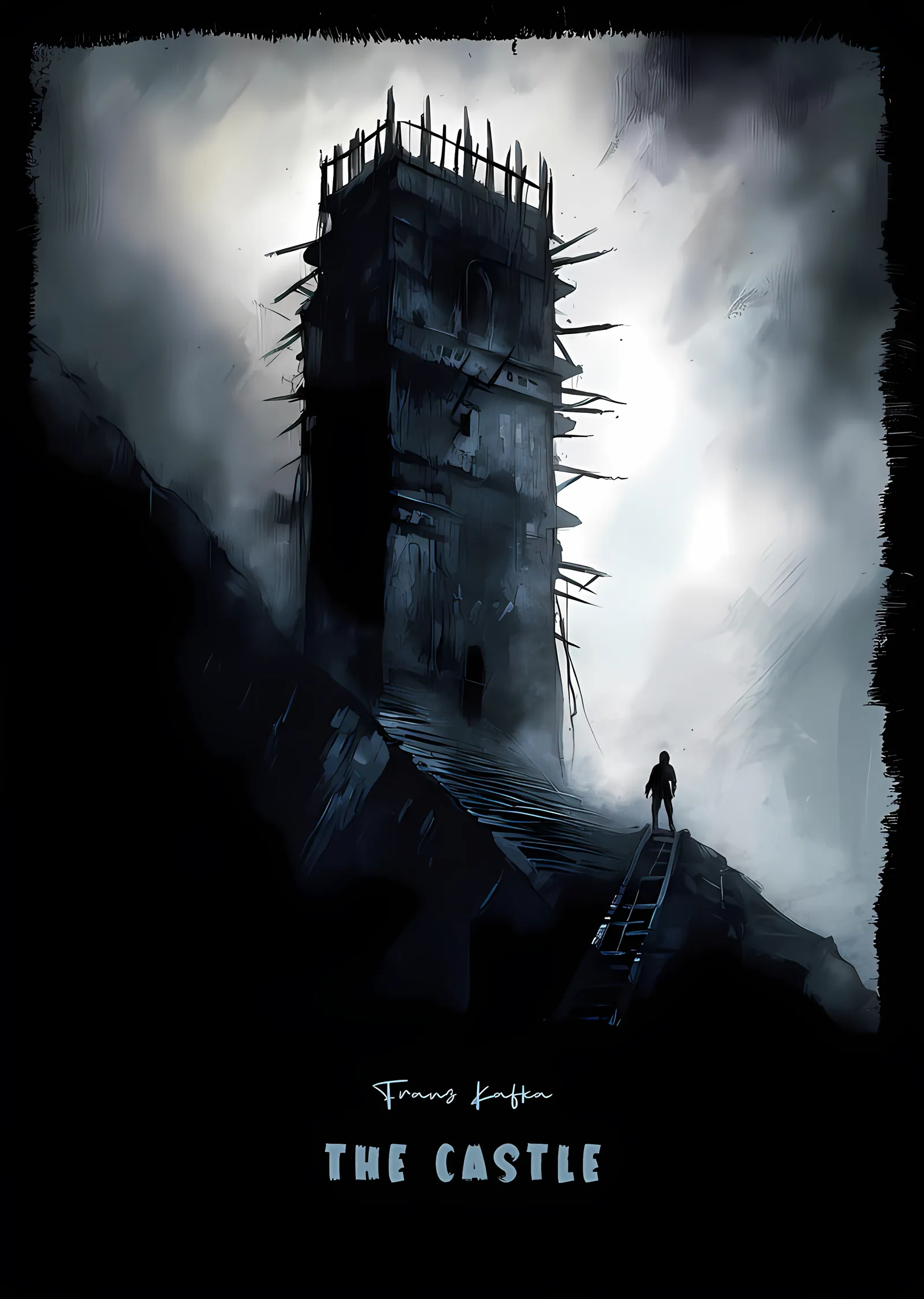 The Castle - Merdiven metal tablo