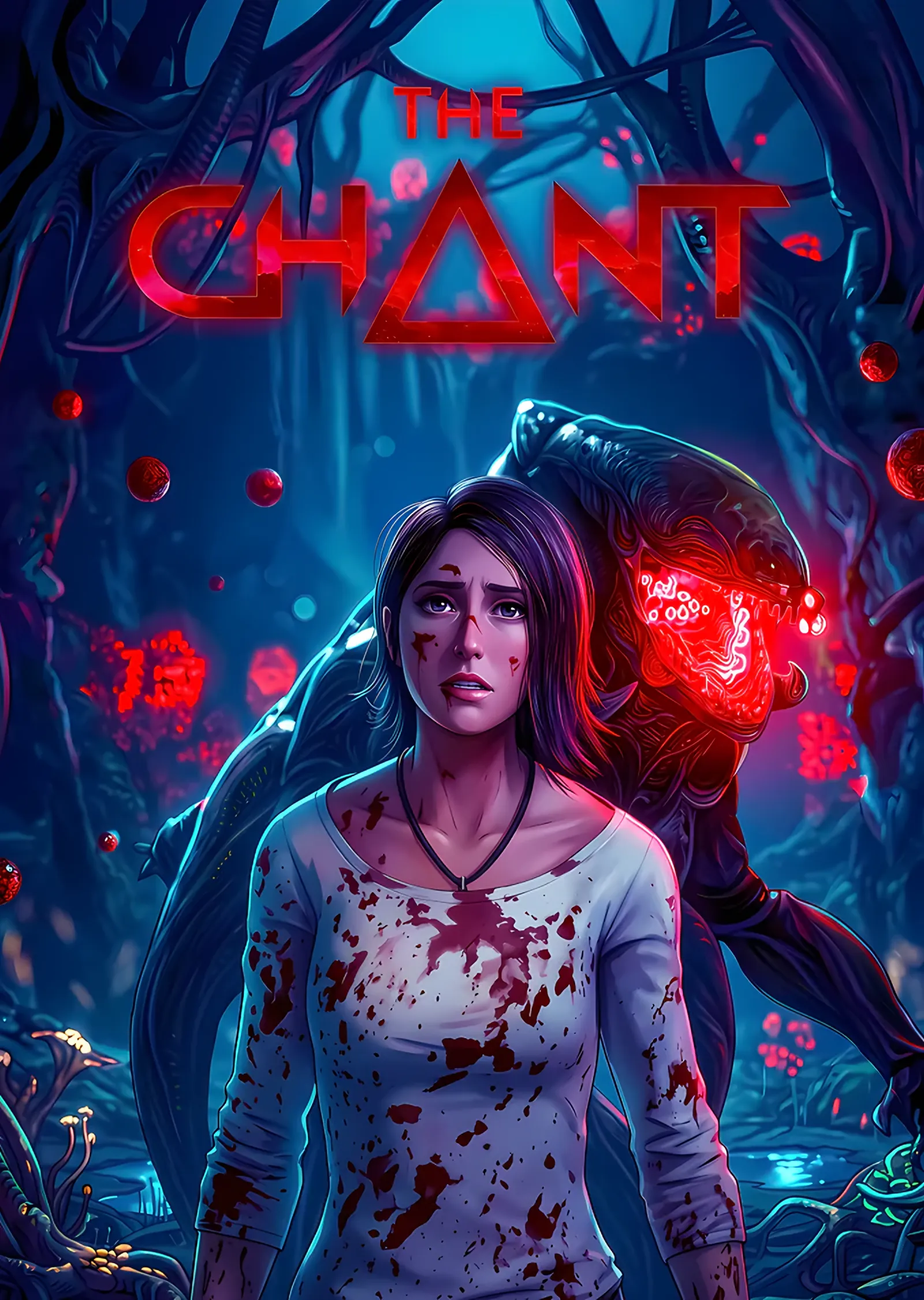 The Chant: Mavi Ormanda Kanlı Kadın metal tablo